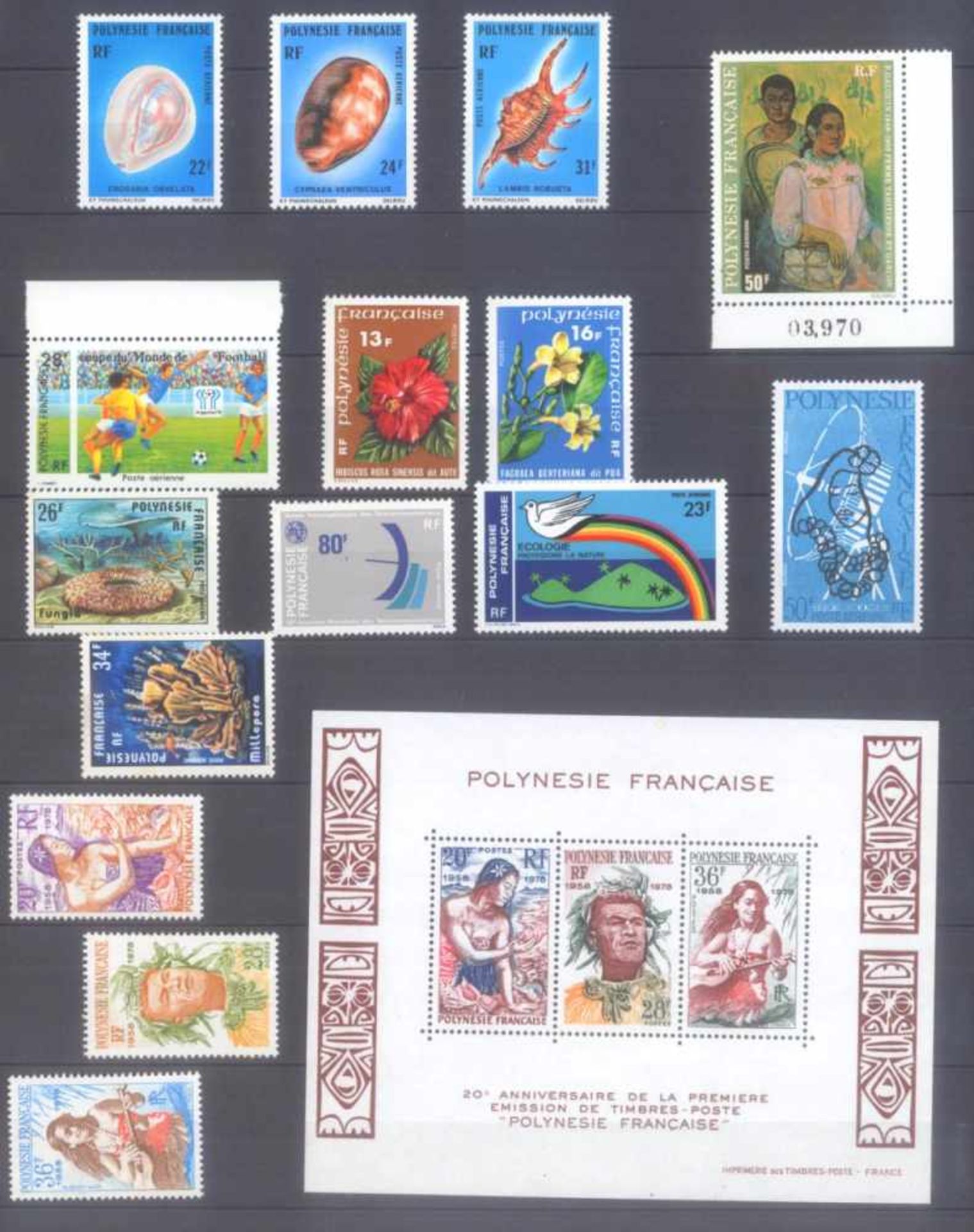 FRANZÖSISCH-POLYNESIEN, postfrische Sammlung, MOTIVE!!!!postfrische Sammlung aus dem Jahr 1978,