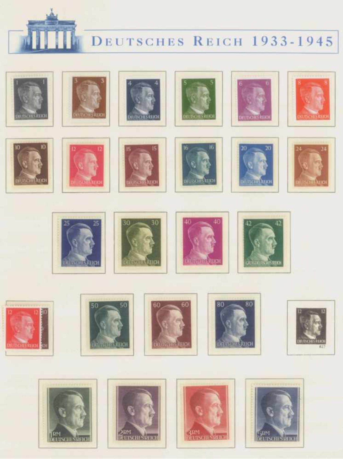 III. REICH 1933-1945postfrische Sammlung im kompletten BOREK - Falzlosvordruckmit geschichtlichem - Bild 13 aus 20