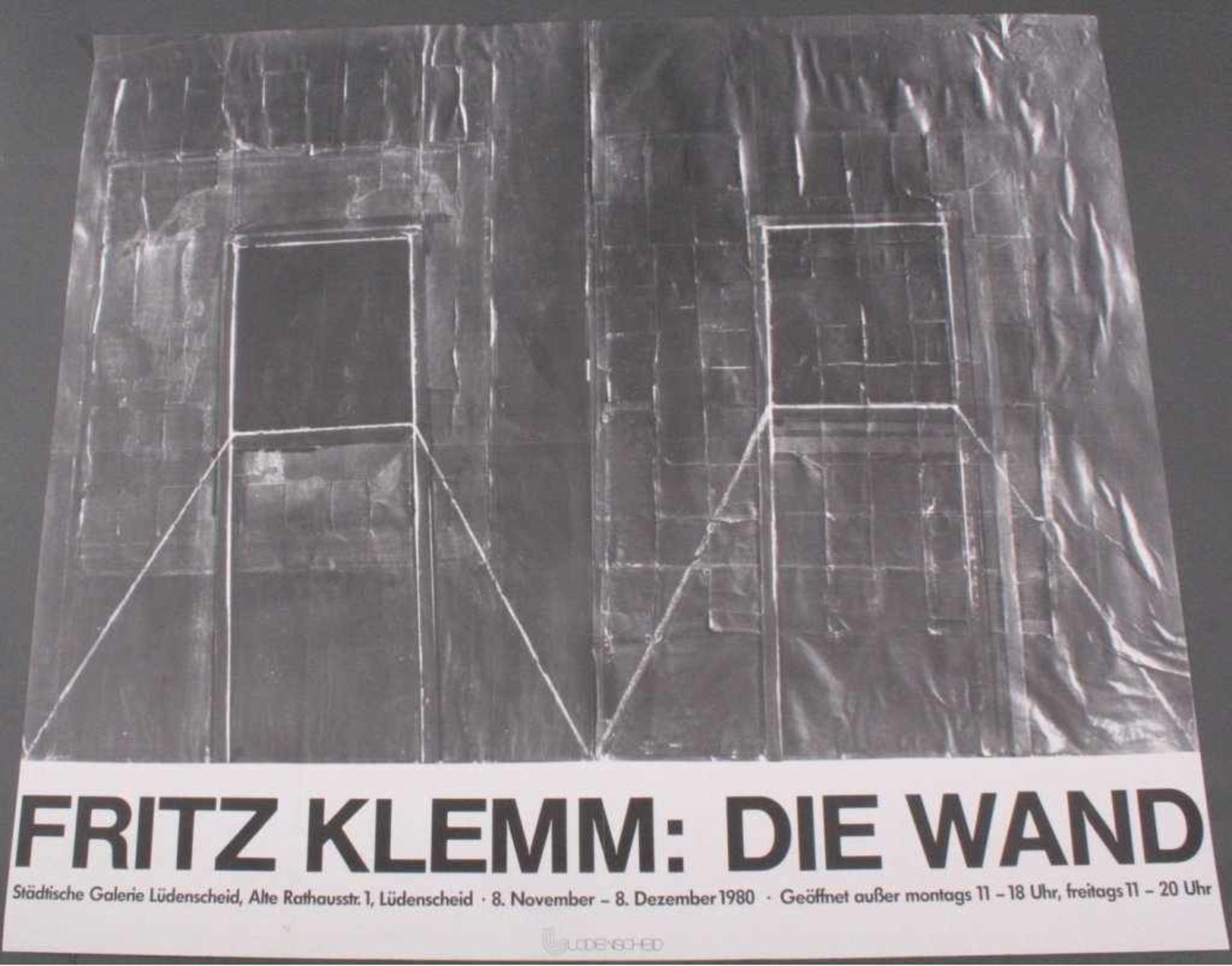 Fritz Klemm (1902-1990)Ausstellungsplakat DIE WAND, Städtische Galerie Lüdenscheid8. November - 8.