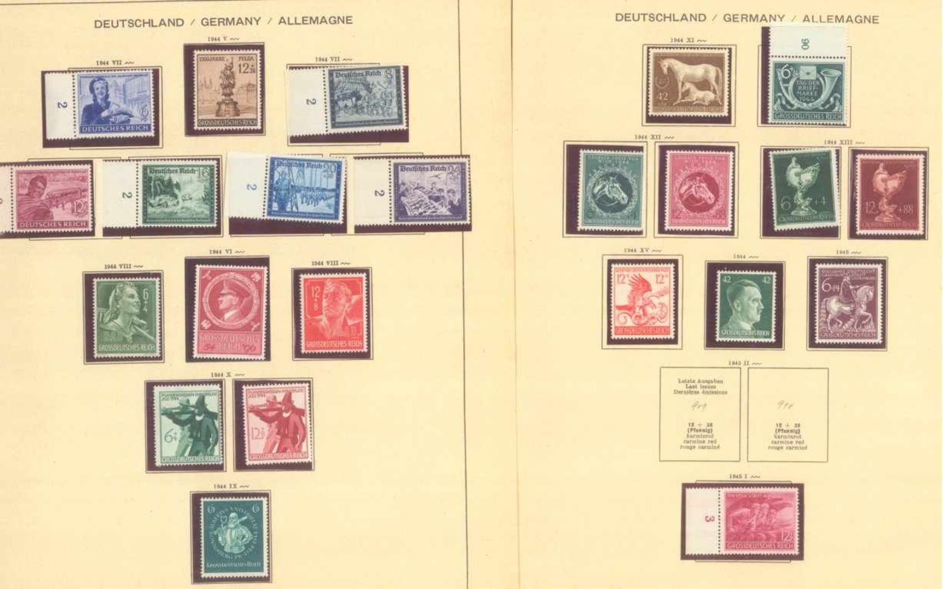 III. REICH 1934 bis 1945, mit OSTROPA - BlockSammlung auf alten Schaubekblättern, Erhaltungen - Bild 12 aus 17