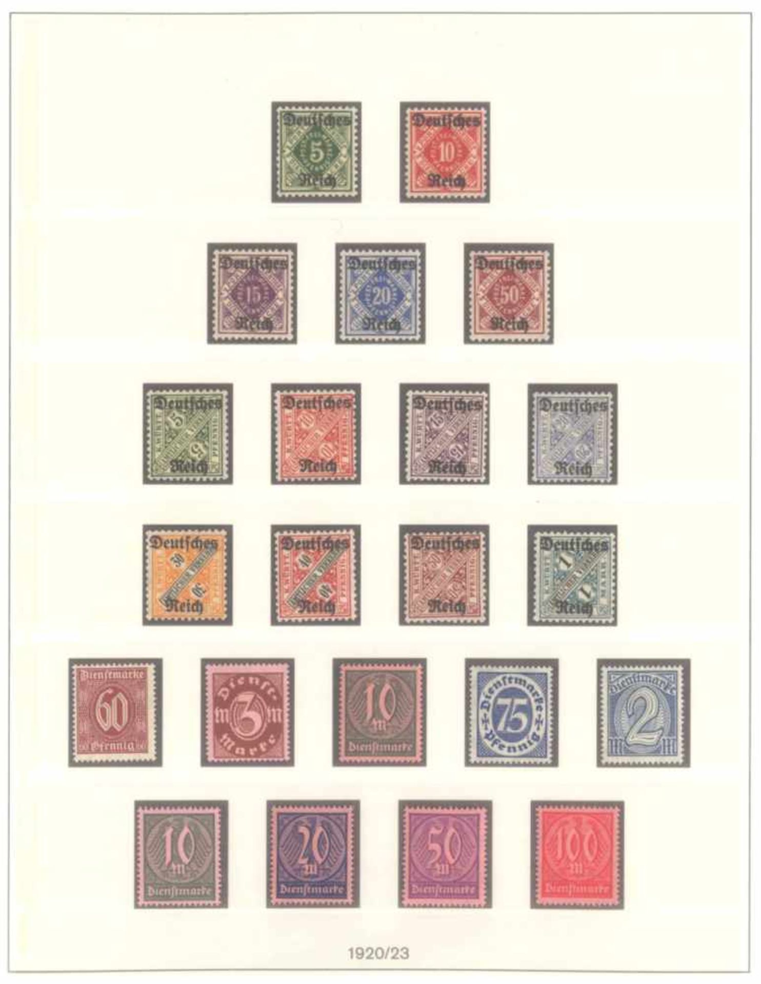 DEUTSCHES REICH INFLATIONSZEIT 1920-1923, Dienstmarkensaubere postfrische Sammlung auf LINDNERT- - Image 3 of 5