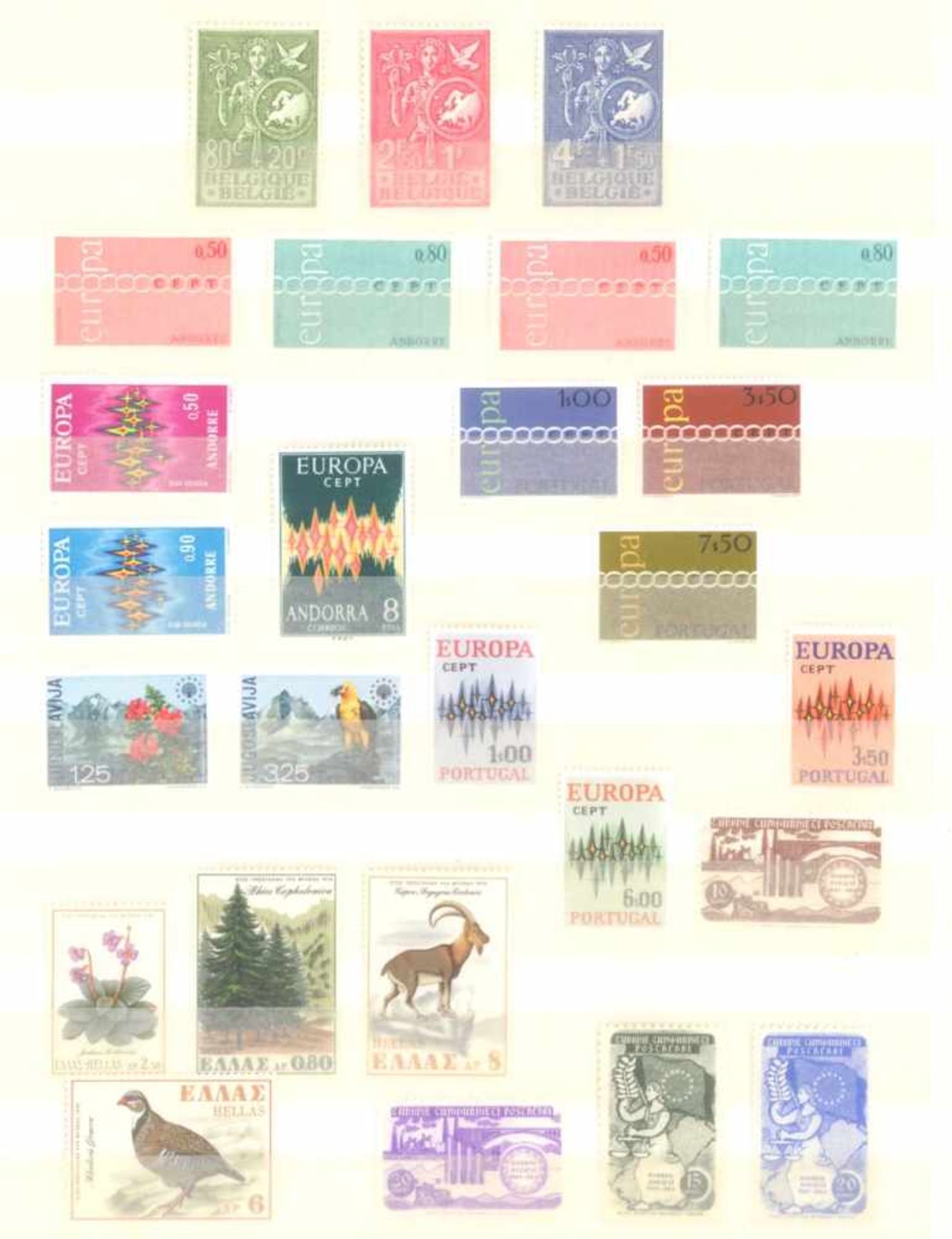 EURROPA CEPT mit SPANISCH - ANDORRA 1972saubere postfrische Sammlung auf Steckseiten mit CEPT,