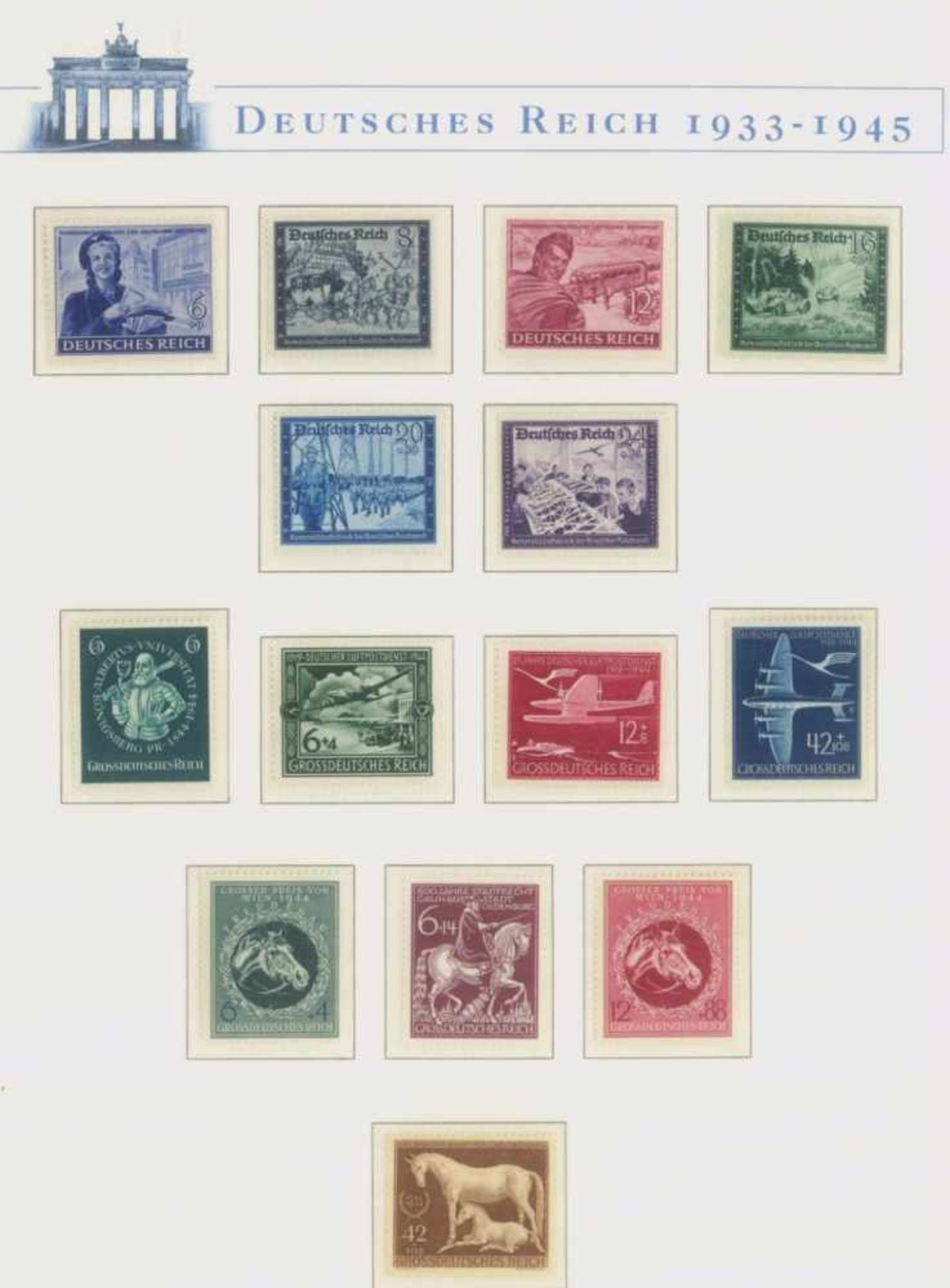 III. REICH 1933-1945postfrische Sammlung im kompletten BOREK - Falzlosvordruckmit geschichtlichem - Bild 17 aus 20