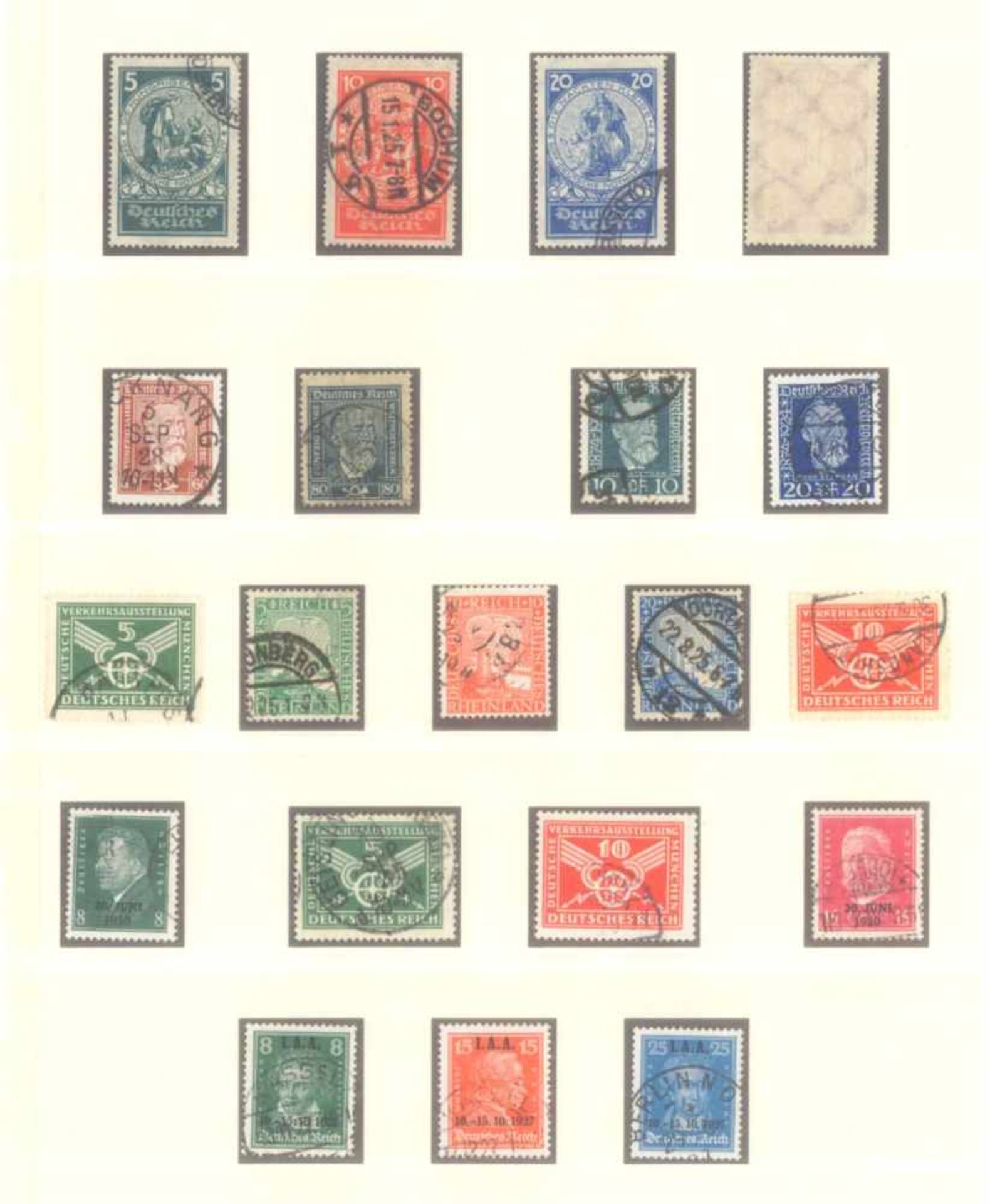 DEUTSCHES REICH - WEIMARER REPUBLIK 1923-1933gestempelte Sammlung in LINDNER T-Falzlosvordruck - Bild 4 aus 13