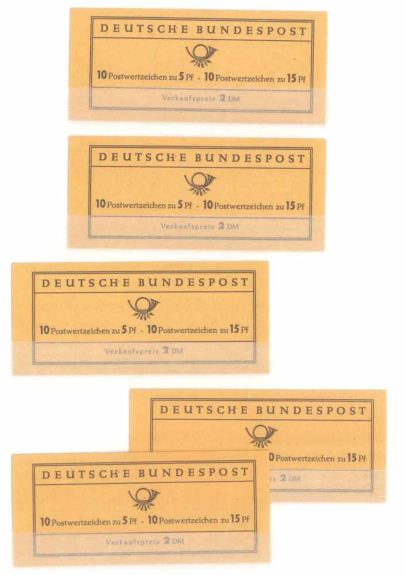 BUND - MARKENHEFTCHEN 1961 - 1965, Katalogwert 270,- Euro9 tadellose postfrische Markenheftchen, - Bild 2 aus 2