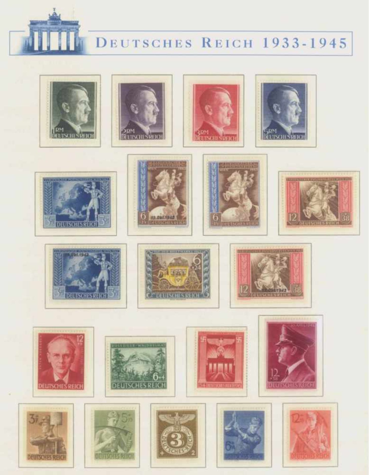 III. REICH 1933-1945postfrische Sammlung im kompletten BOREK - Falzlosvordruckmit geschichtlichem - Bild 14 aus 20