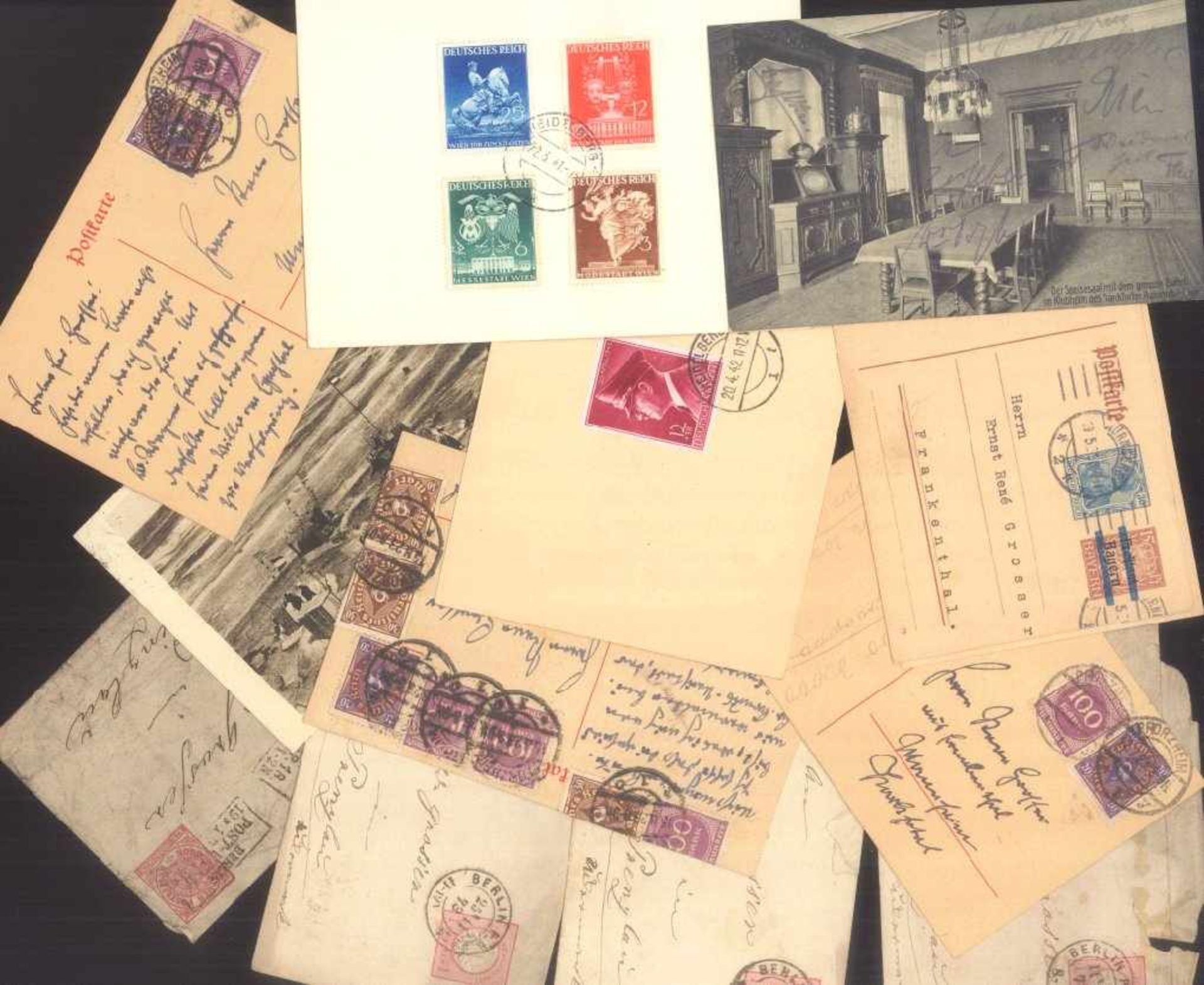 FRANKENTHALER NACHLASSuriger Nachlass mit Briefmarken und Belegen. Dabei DeutschesReich, altes - Bild 33 aus 46