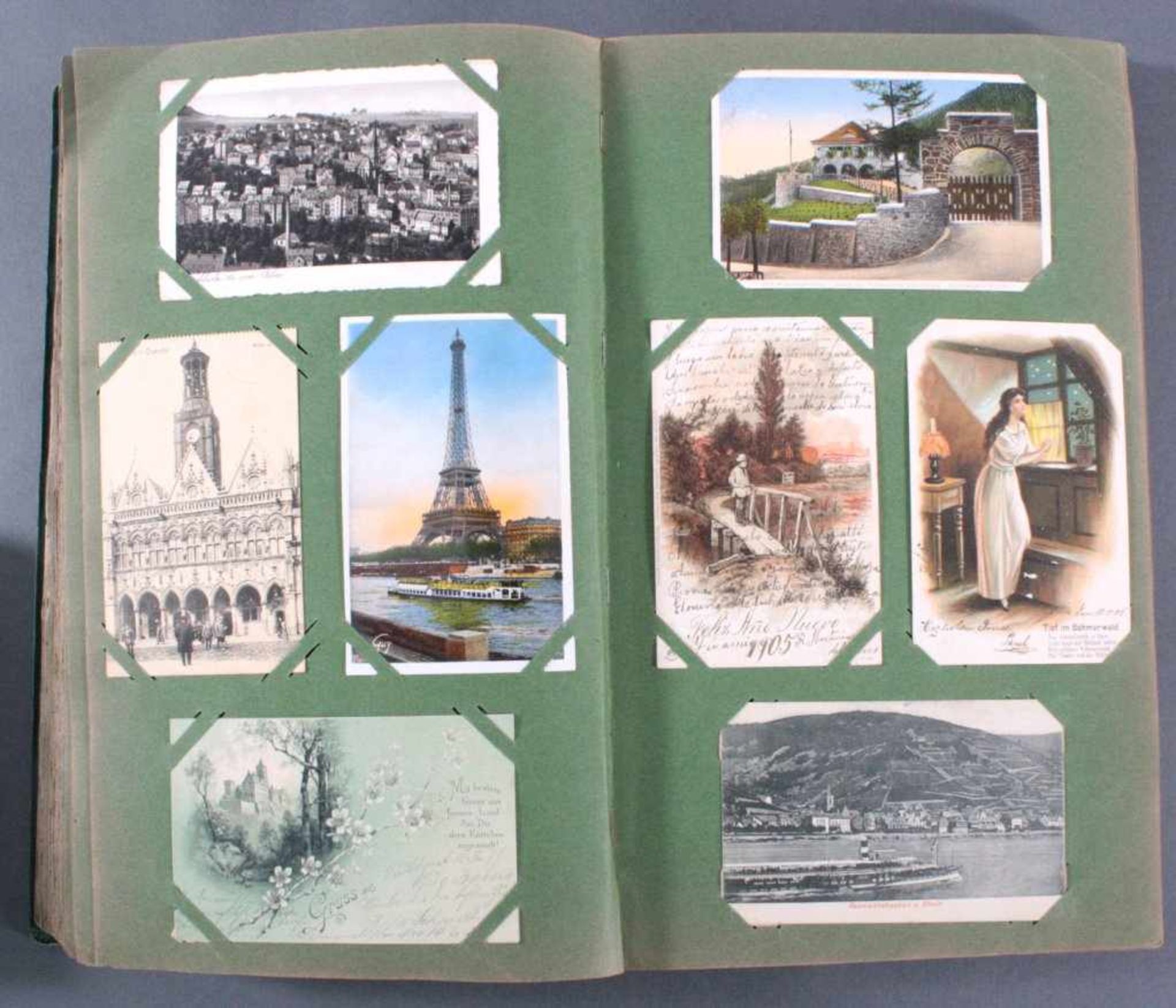 Prall gefülltes Album mit ca. 390 PostkartenBunte Mischung größtenteils um 1920/30 und älter, - Image 9 of 16