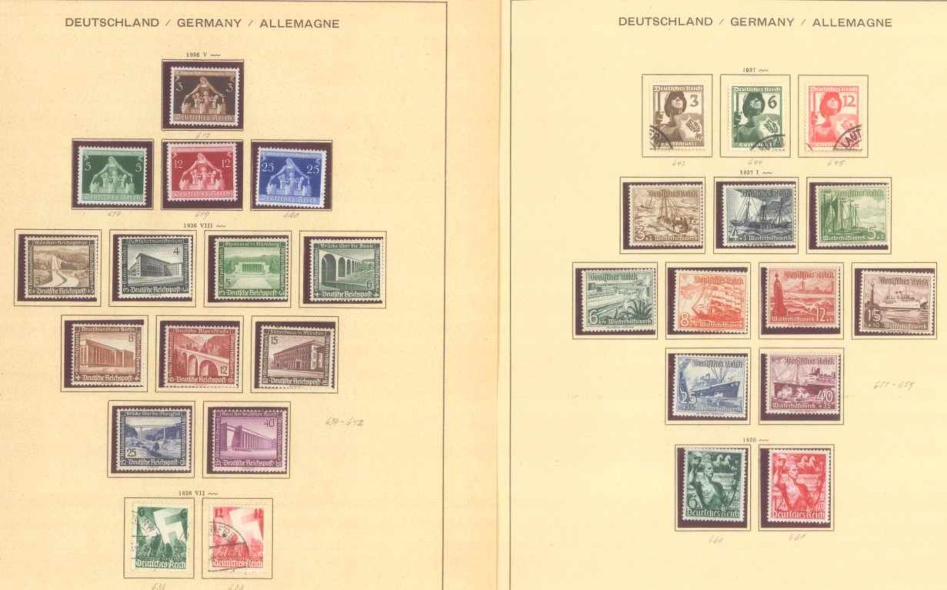 III. REICH 1934 bis 1945, mit OSTROPA - BlockSammlung auf alten Schaubekblättern, Erhaltungen - Bild 4 aus 17