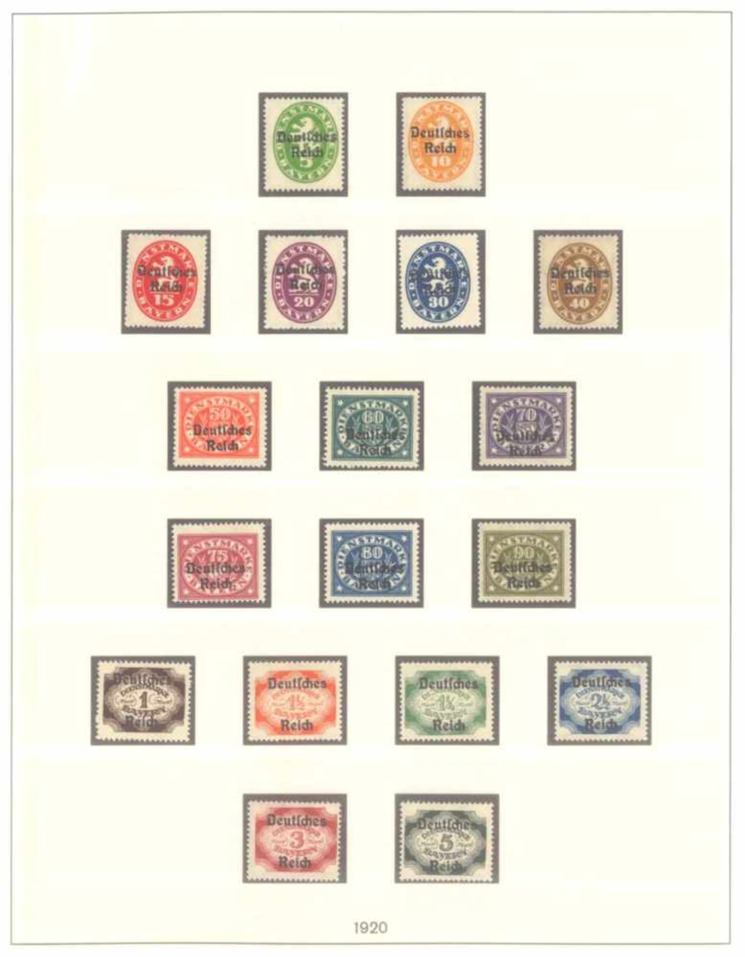 DEUTSCHES REICH INFLATIONSZEIT 1920-1923, Dienstmarkensaubere postfrische Sammlung auf LINDNERT- - Image 2 of 5