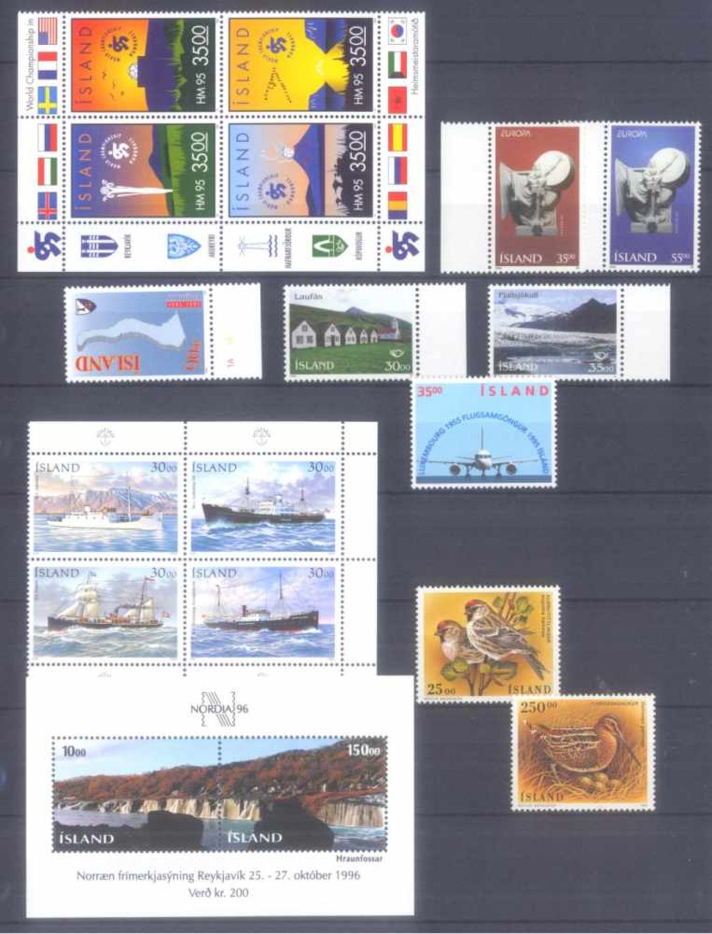 ISLAND 1959-1995, Katalogwert 750,- Euro.komplette postfrische Sammlung bis Block 18 in SAFE -Dual- - Image 9 of 11