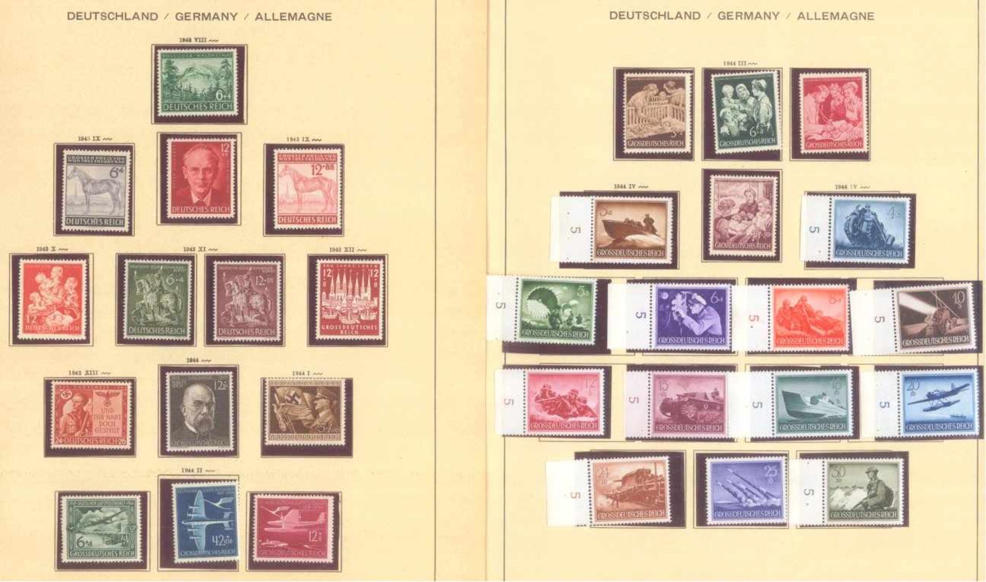 III. REICH 1934 bis 1945, mit OSTROPA - BlockSammlung auf alten Schaubekblättern, Erhaltungen - Bild 13 aus 17