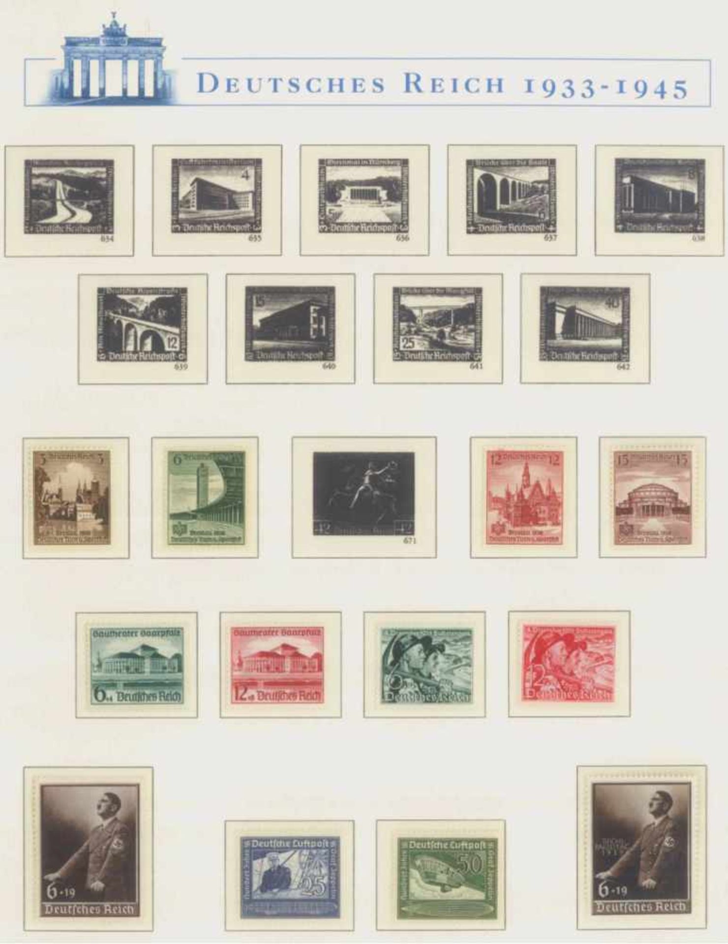 III. REICH 1933-1945postfrische Sammlung im kompletten BOREK - Falzlosvordruckmit geschichtlichem - Image 5 of 20