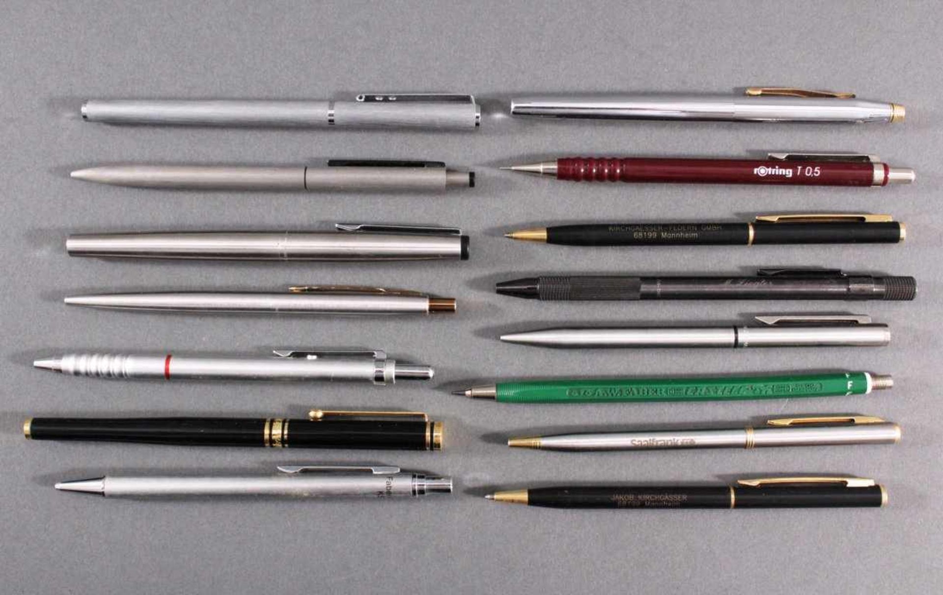 Konvolut exklusive Schreibgeräte15 Stück der Marken Faber Castell, Rotring etc.Kugelschreiber und