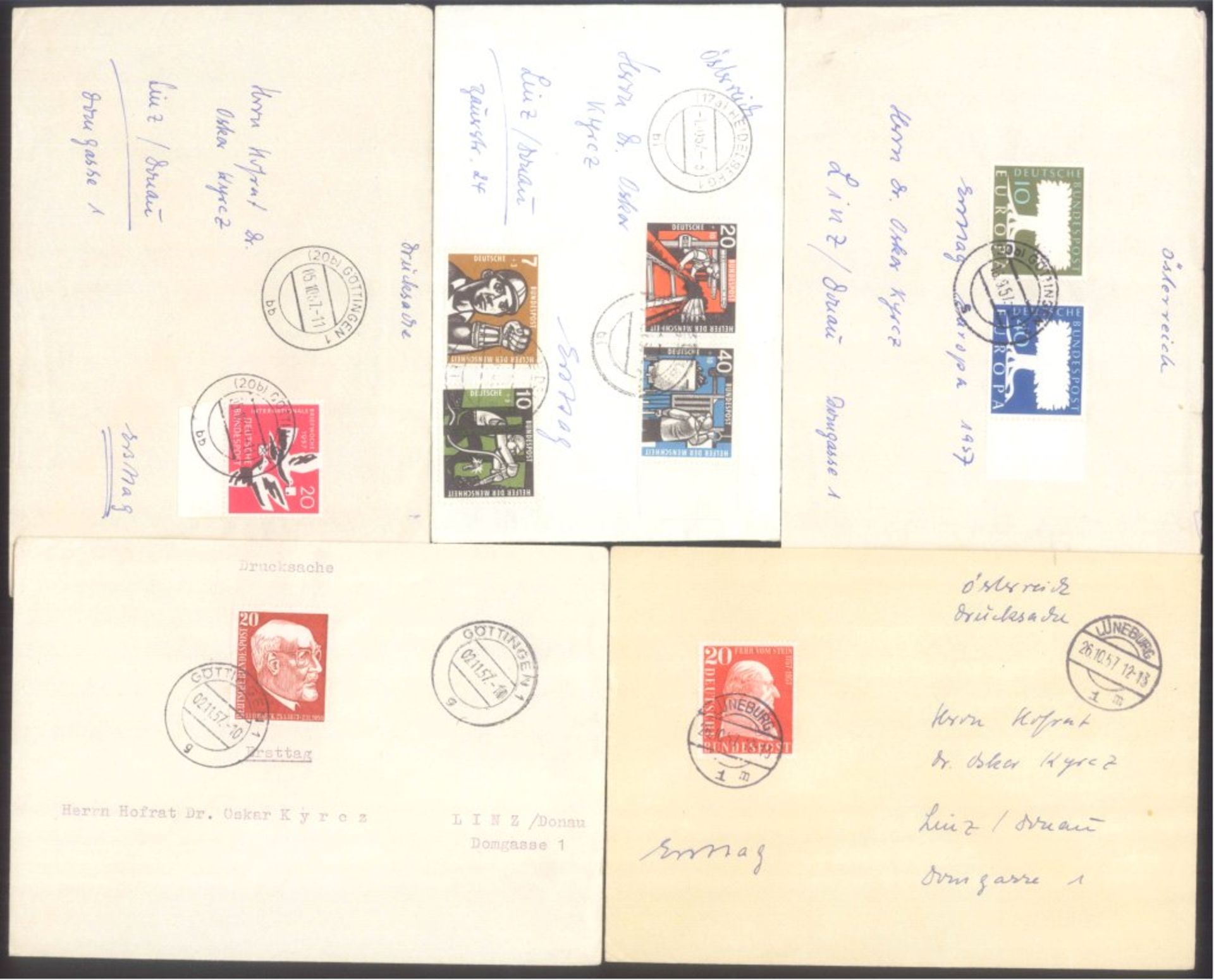 BUND 1949-1959, bessere Ersttagsbriefe! 1200,- Euro KW59 Bedarfs-Ersttagsbriefe ab Michelnummer 113, - Bild 8 aus 11