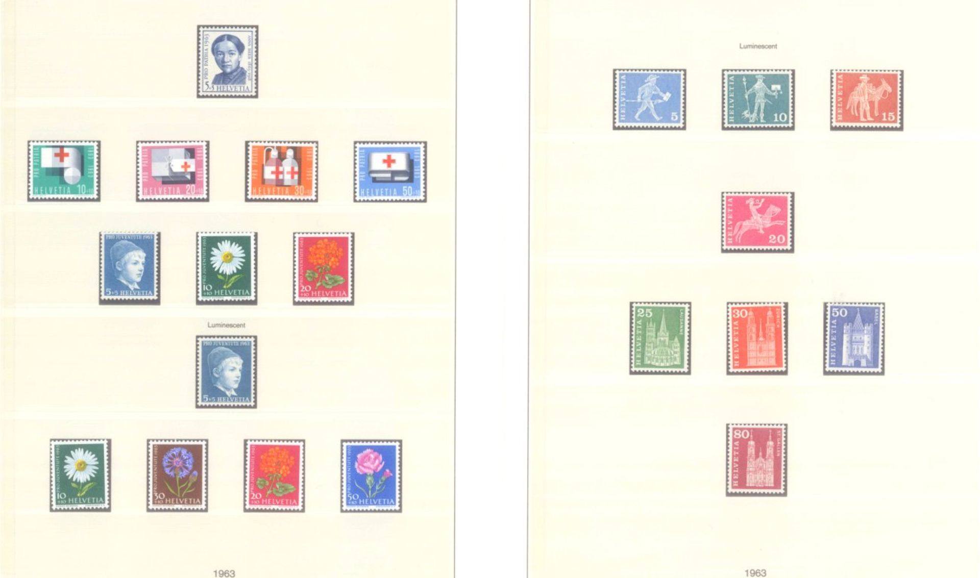 SCHWEIZ 1942-1963; mit 85,- SCHWEIZER FRANKEN NOMINALEpostfrische Sammlung im LINDNER T- - Bild 18 aus 18