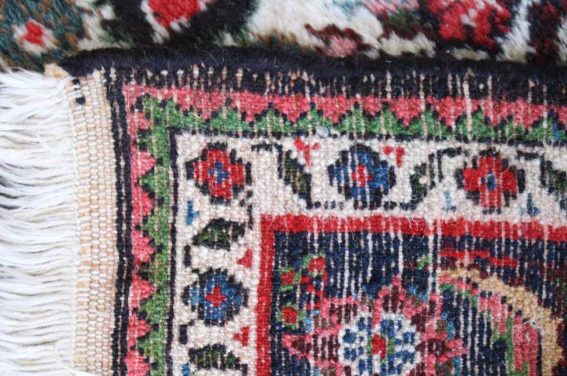 Orientteppich IndienWolle / Baumwolle, ca. 209 x 128 cm - Bild 2 aus 2