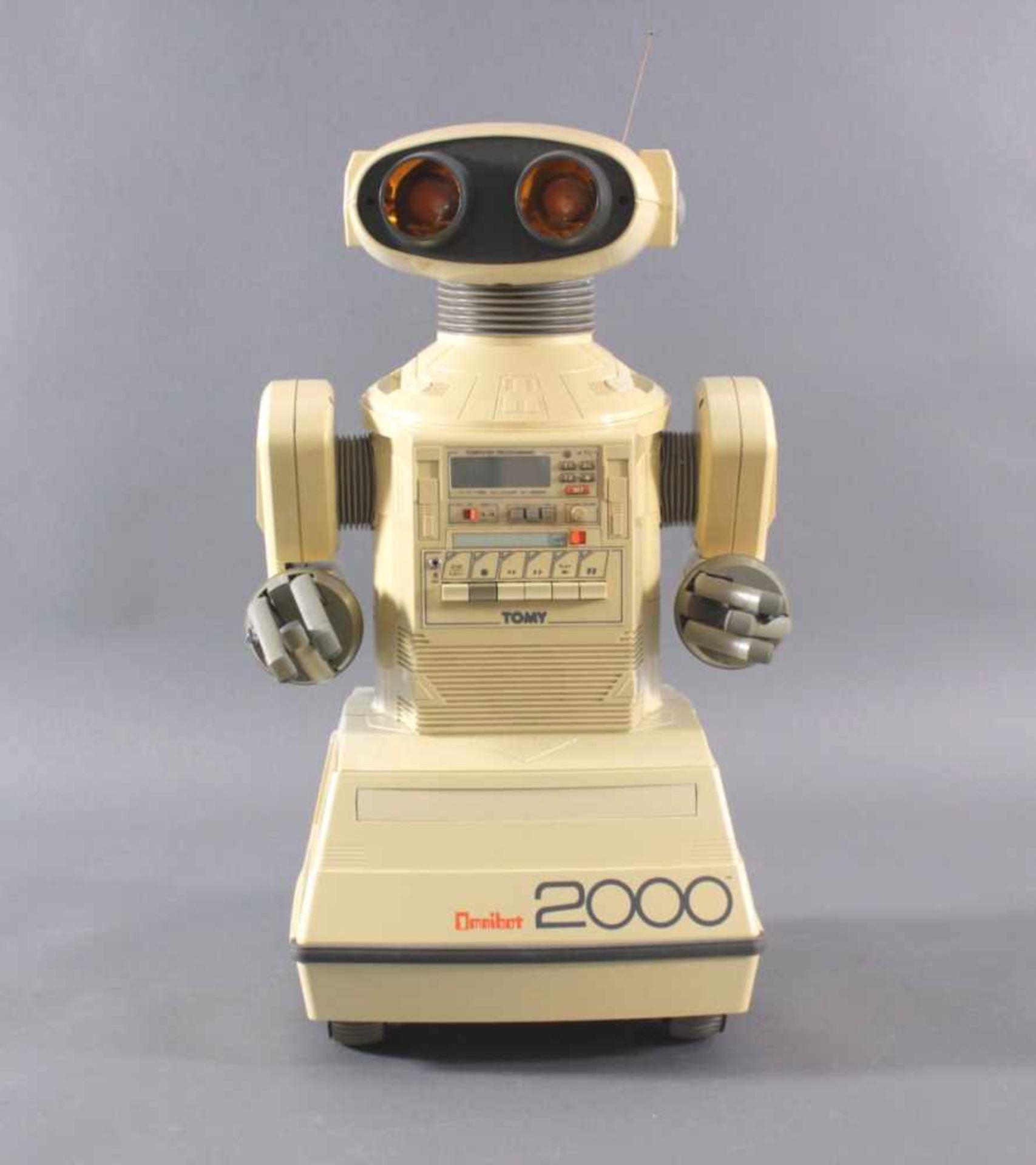 Omnibot 2000 TOMY Tomy Kyago Company - Inc.1985, ca. H- 63 cm. Gebrauchsspuren und Plastik