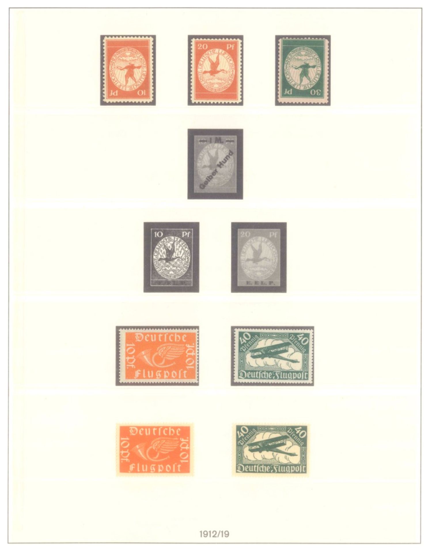 DEUTSCHES REICH INFLATIONSZEIT 1916-1923saubere postfrische Sammlung auf LINDNERT-Falzlosvordrucken, - Image 11 of 12