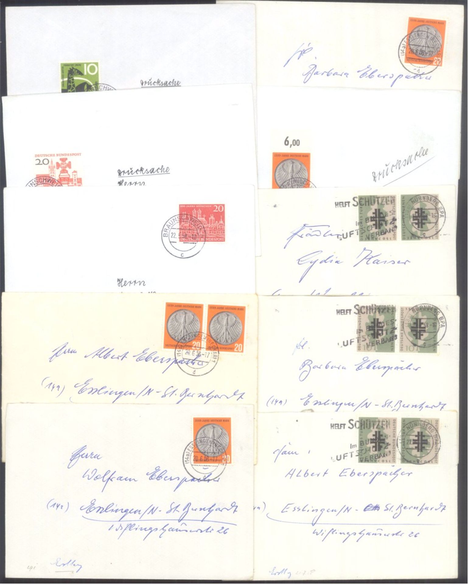 BUND 1949-1959, bessere Ersttagsbriefe! 1200,- Euro KW59 Bedarfs-Ersttagsbriefe ab Michelnummer 113, - Bild 10 aus 11