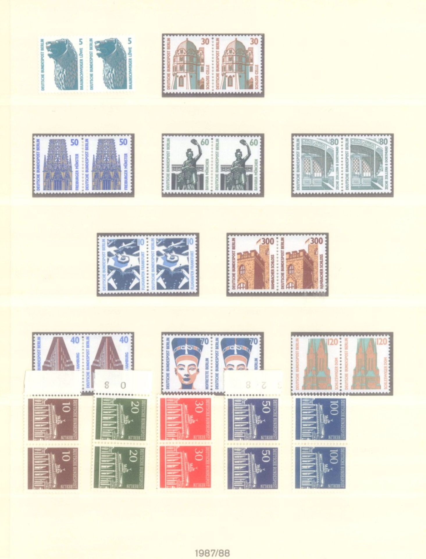 BERLIN 1966-1990 VIERER-BLOCKS un PAARE von Dauerserienschöne postfrische Sammlung ab Bauwerke II - Image 3 of 6