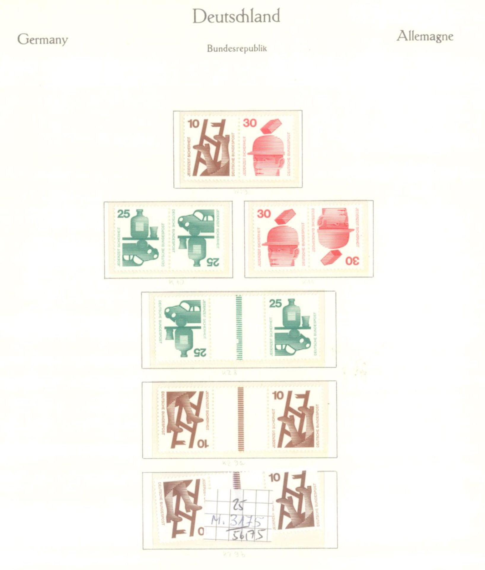 BUND 1951-1997 WAAGERECHTE PAARE von Dauerserienreichhaltige postfrische Sammlung ab POSTHORN bis - Bild 5 aus 14