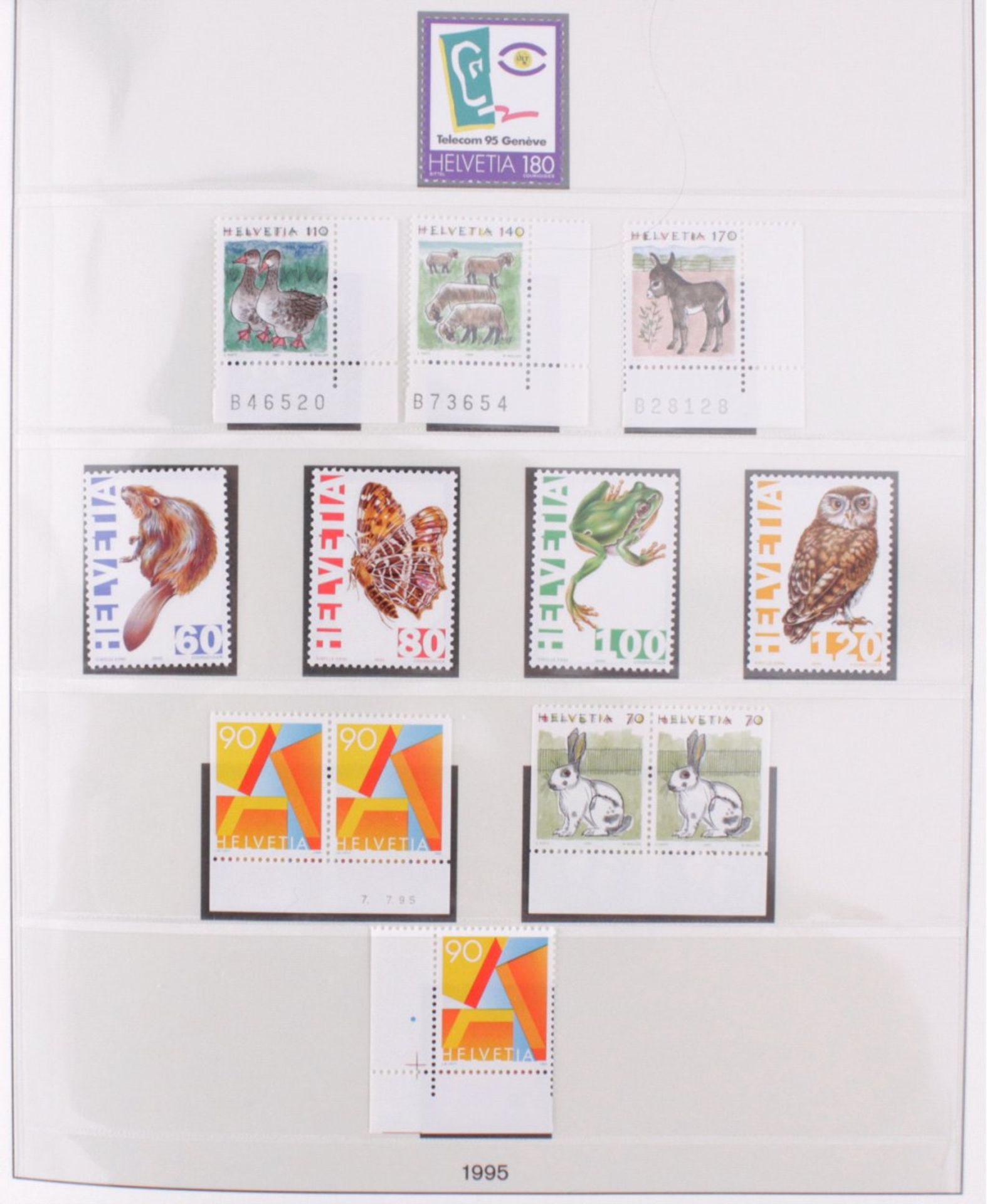 SCHWEIZ 1978-1995; NOMINALE 460,- SCHWEIZER FRANKENpostfrische Sammlung im LINDNER T-Falzlosvordruck - Bild 5 aus 6