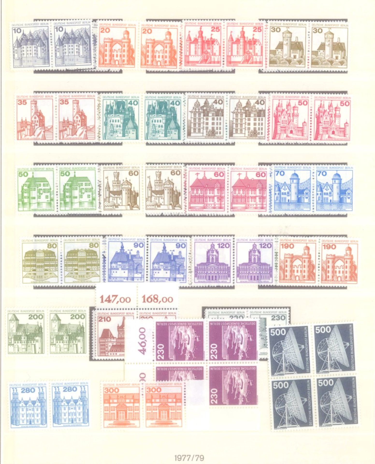 BERLIN 1966-1990 VIERER-BLOCKS un PAARE von Dauerserienschöne postfrische Sammlung ab Bauwerke II - Bild 4 aus 6