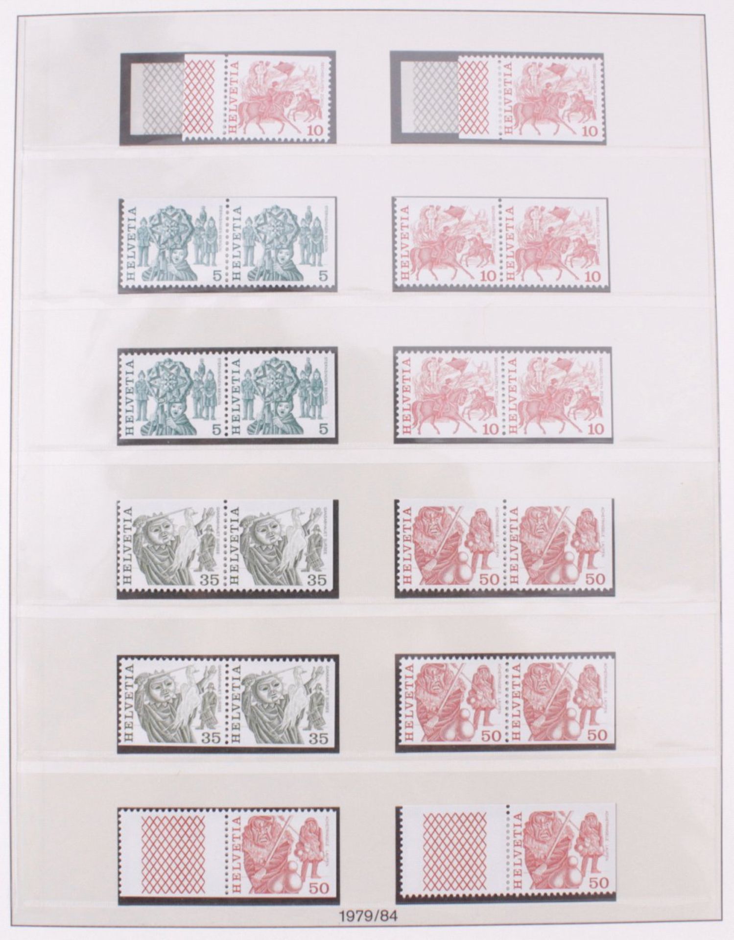 SCHWEIZ 1978-1995; NOMINALE 460,- SCHWEIZER FRANKENpostfrische Sammlung im LINDNER T-Falzlosvordruck - Bild 2 aus 6