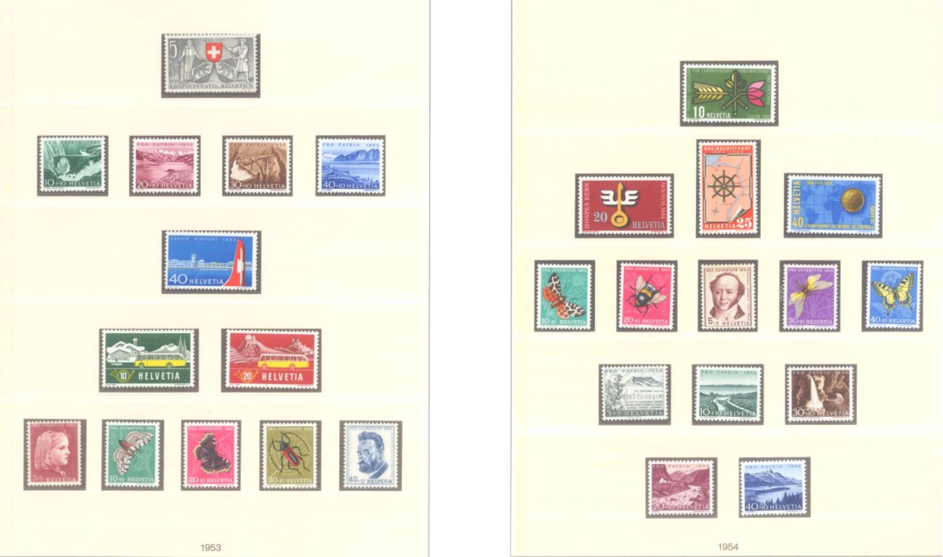 SCHWEIZ 1942-1963; mit 85,- SCHWEIZER FRANKEN NOMINALEpostfrische Sammlung im LINDNER T- - Bild 8 aus 18