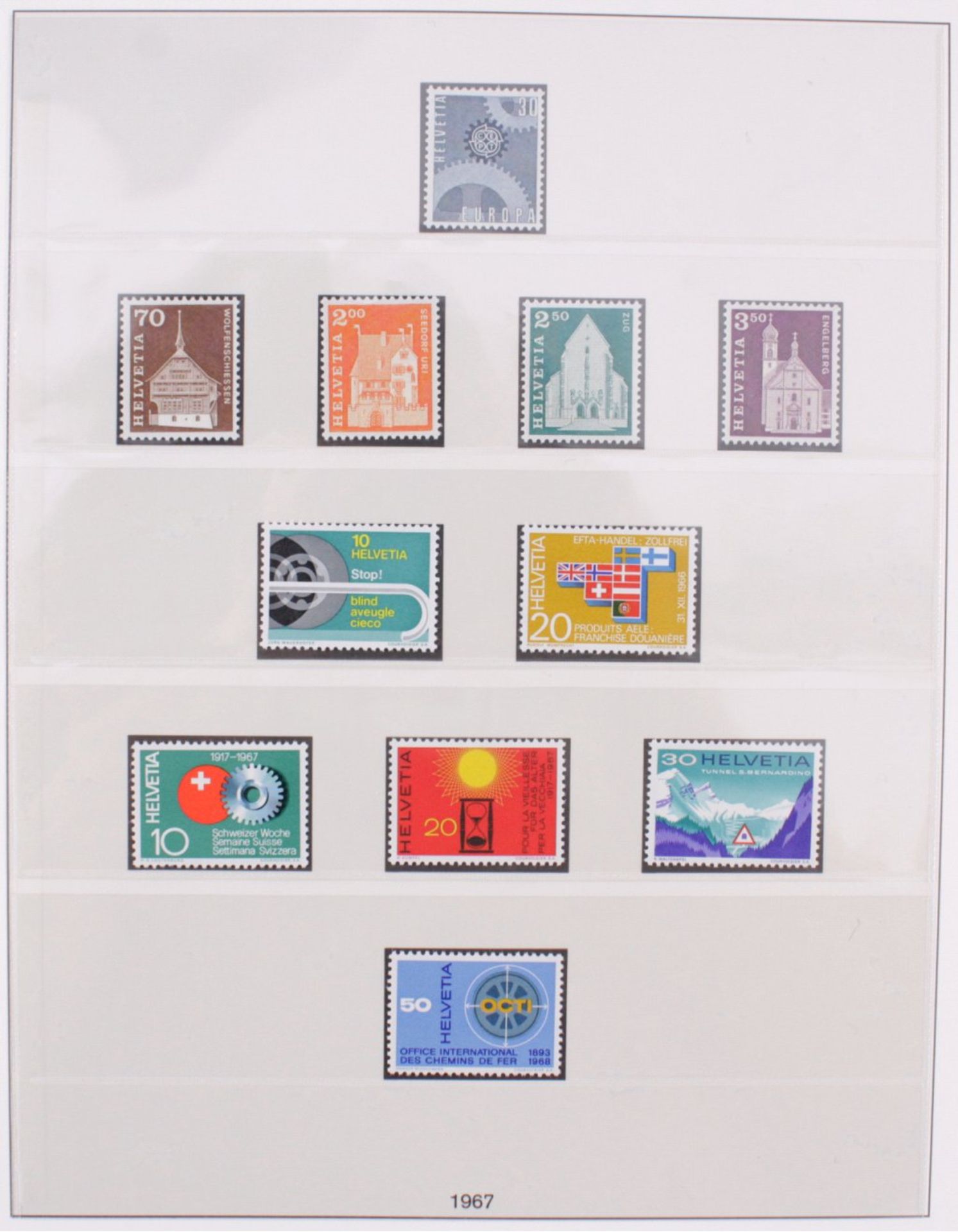 SCHWEIZ 1964-1977; NOMINALE 140,- SCHWEIZER FRANKENpostfrische Sammlung im LINDNER T- - Bild 2 aus 4