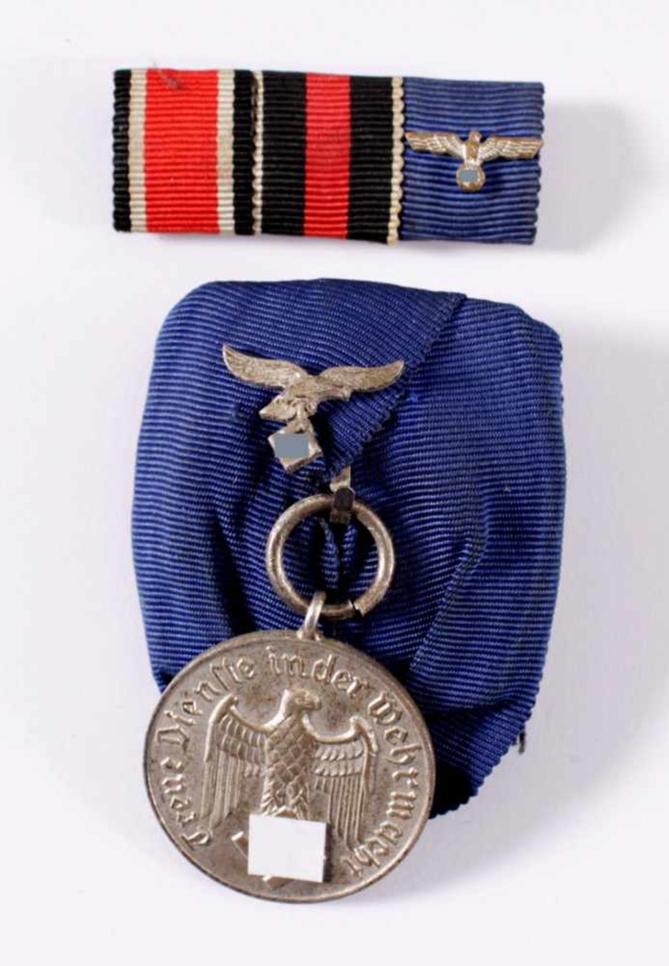 Wehrmacht Dienstauszeichnung 4 Jahre treue DiensteIII. Reich, Medaille mit Bandadler für Flieger,