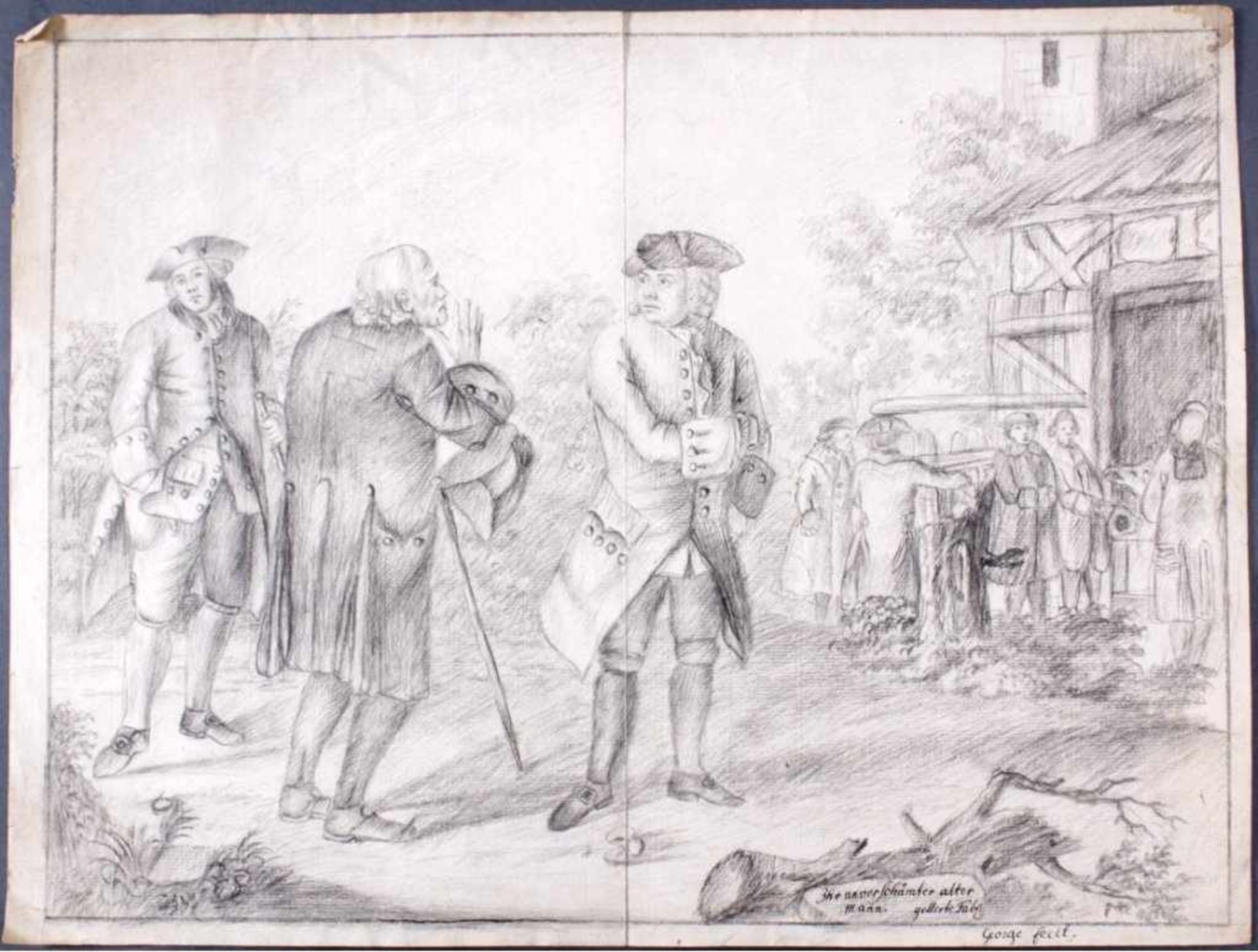 Holländischer Meisterzeichner, des 19. Jh.Unterhalb der Darstellungen rechts signiert, Georg fecit.