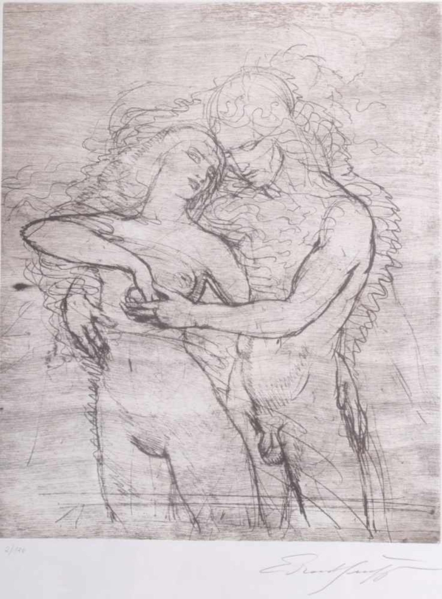 Ernst Fuchs (1930-2015)Lithographie, Adam und Eva, unten rechts signiert,nummeriert 2 von 120,