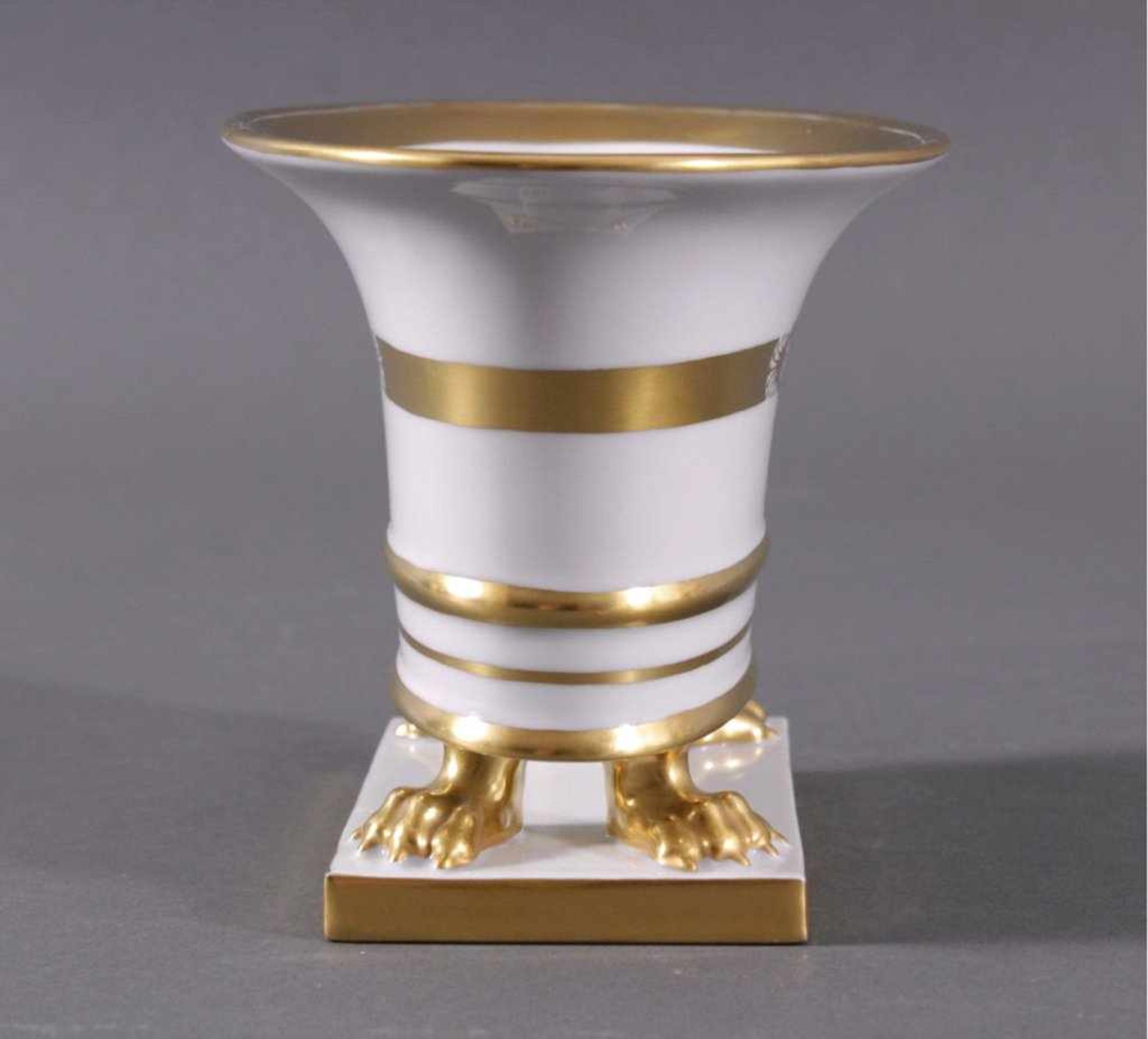 Herend Porzellanvase Empire GoldGoldstaffagen, Goldrand, Ziervergoldung, auf 4 - Bild 2 aus 2