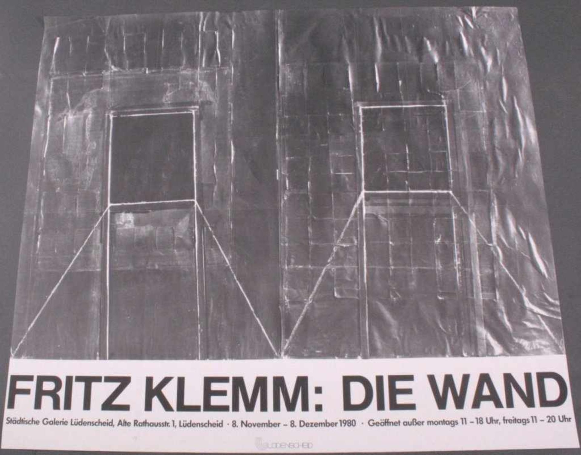 Fritz Klemm 1902-1990Ausstellungsplakat DIE WAND, Städtische Galerie Lüdenscheid8. November - 8.