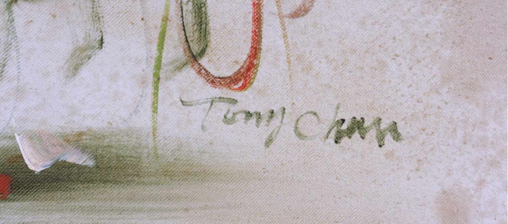 Tomy Chan ?-?, BlumenstillebenÖl auf Leinwand gemalt, unten rechts signiert, ohne Rahmenca. 61 x - Bild 2 aus 2