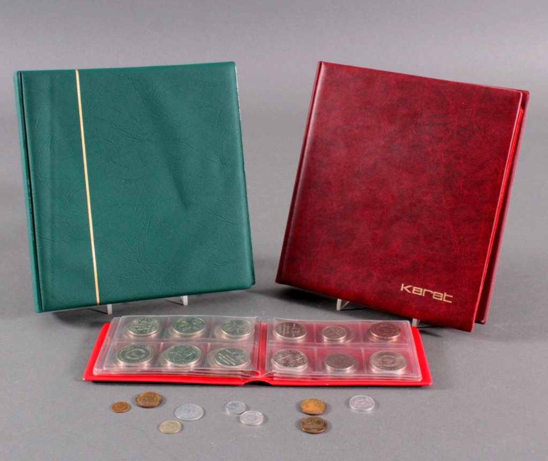 Kleine Münzsammlung BRD und DDR, über 1440 DM!Insgesamt 96x 10 DM Münzen, 97x 5 DM Münzen sowie