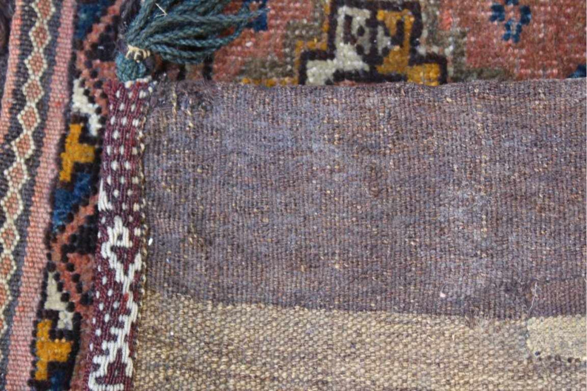 Belutsch-Tasche, antik um 1900Wolle auf Wolle, ca. 120 x 63 cm - Bild 2 aus 2
