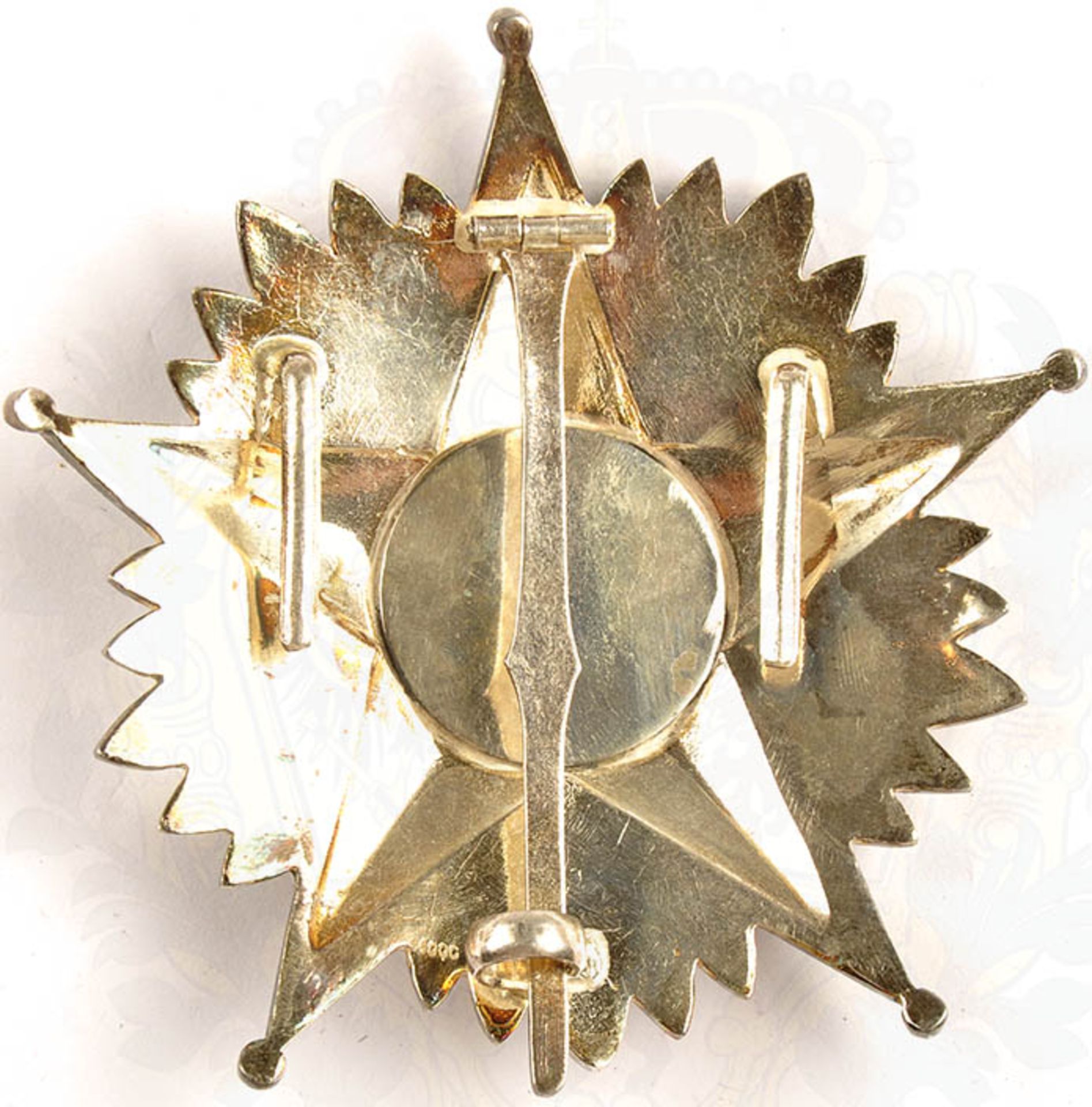 NATIONALER VERDIENSTORDEN, Grosskreuz-Bruststern, Silber, halbhohl geprägt, aufges. Medaillon, Punze - Bild 2 aus 2