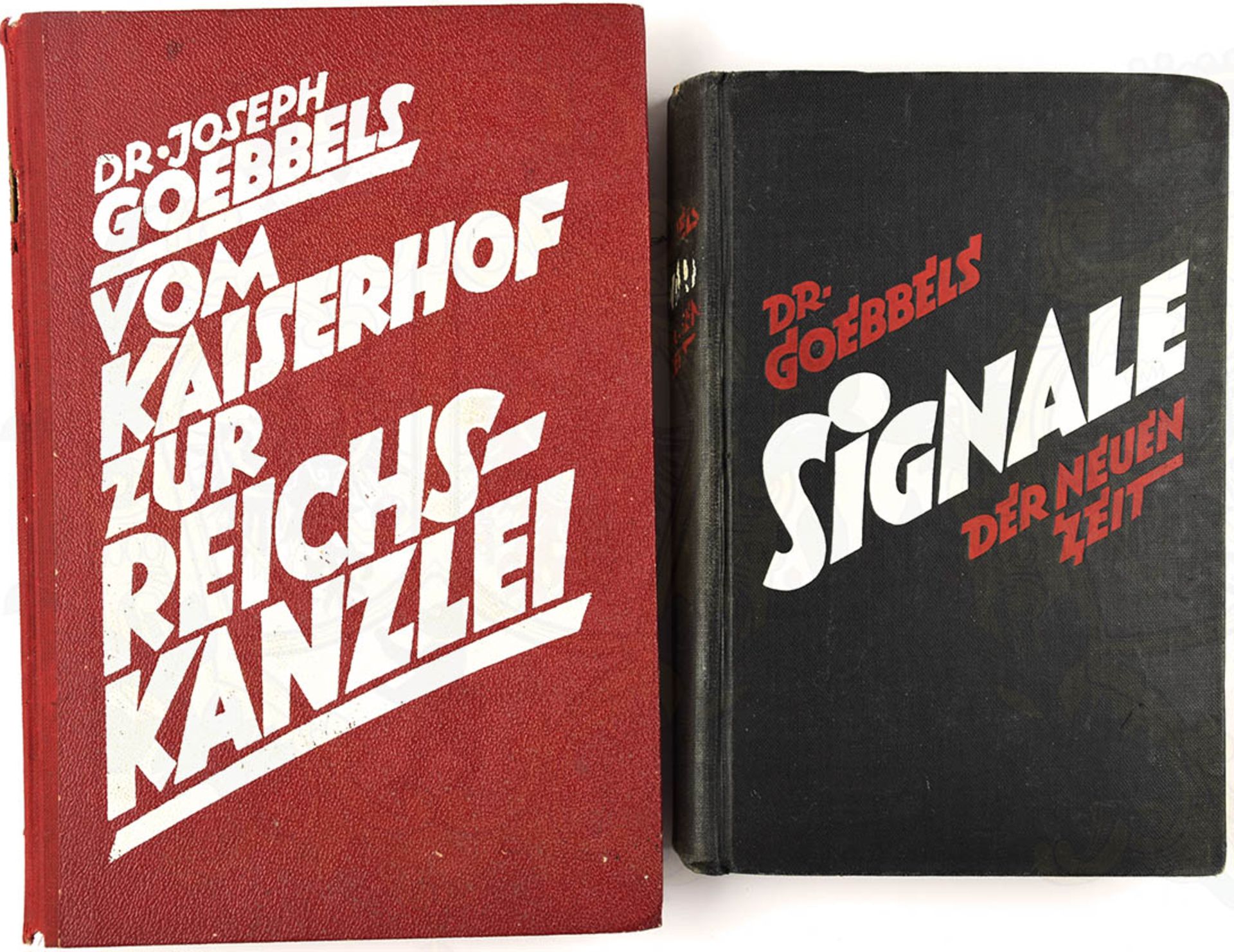 2 TITEL DR. GOEBBELS, "Signale d. neuen Zeit", "Vom Kaiserhof z. Reichskanzlei", Eher-V. 1937 u.