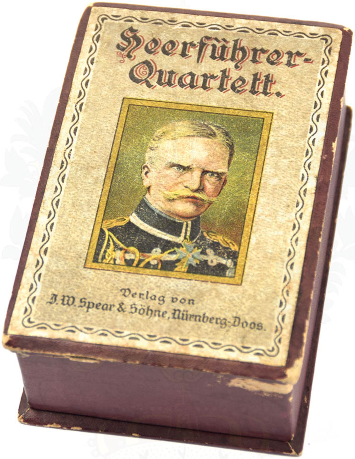 HEERFÜHRER-QUARTETT, Verlag J. W. Spear & Söhne, Nürnberg-Doos, 60 farbige Kunstdruck-Karten mit