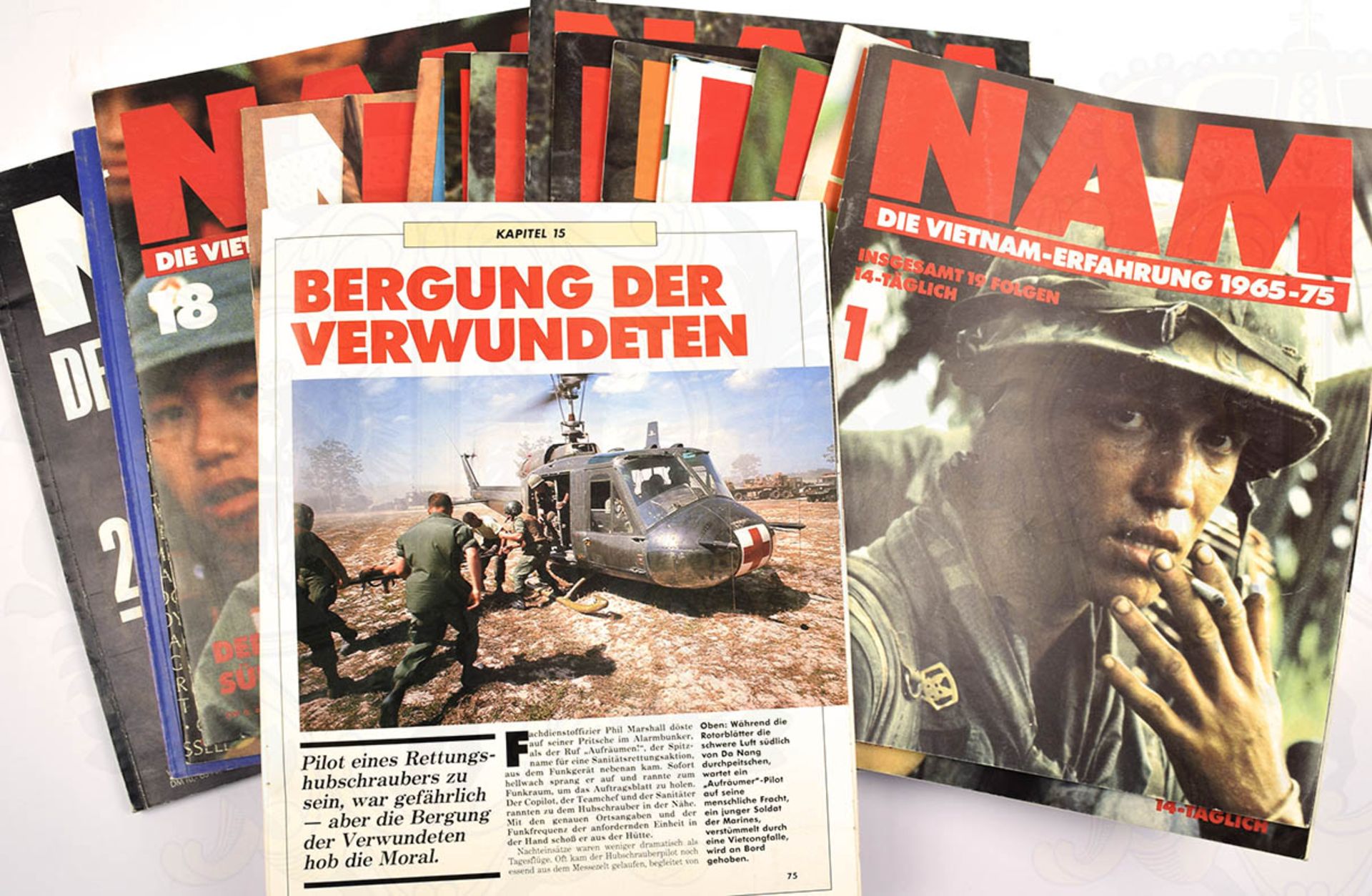 NAM - DIE VIETNAM-ERFAHRUNG 1965-75, 19-teilige Zeitschriftenreihe (kpl.), 1988, umfassende