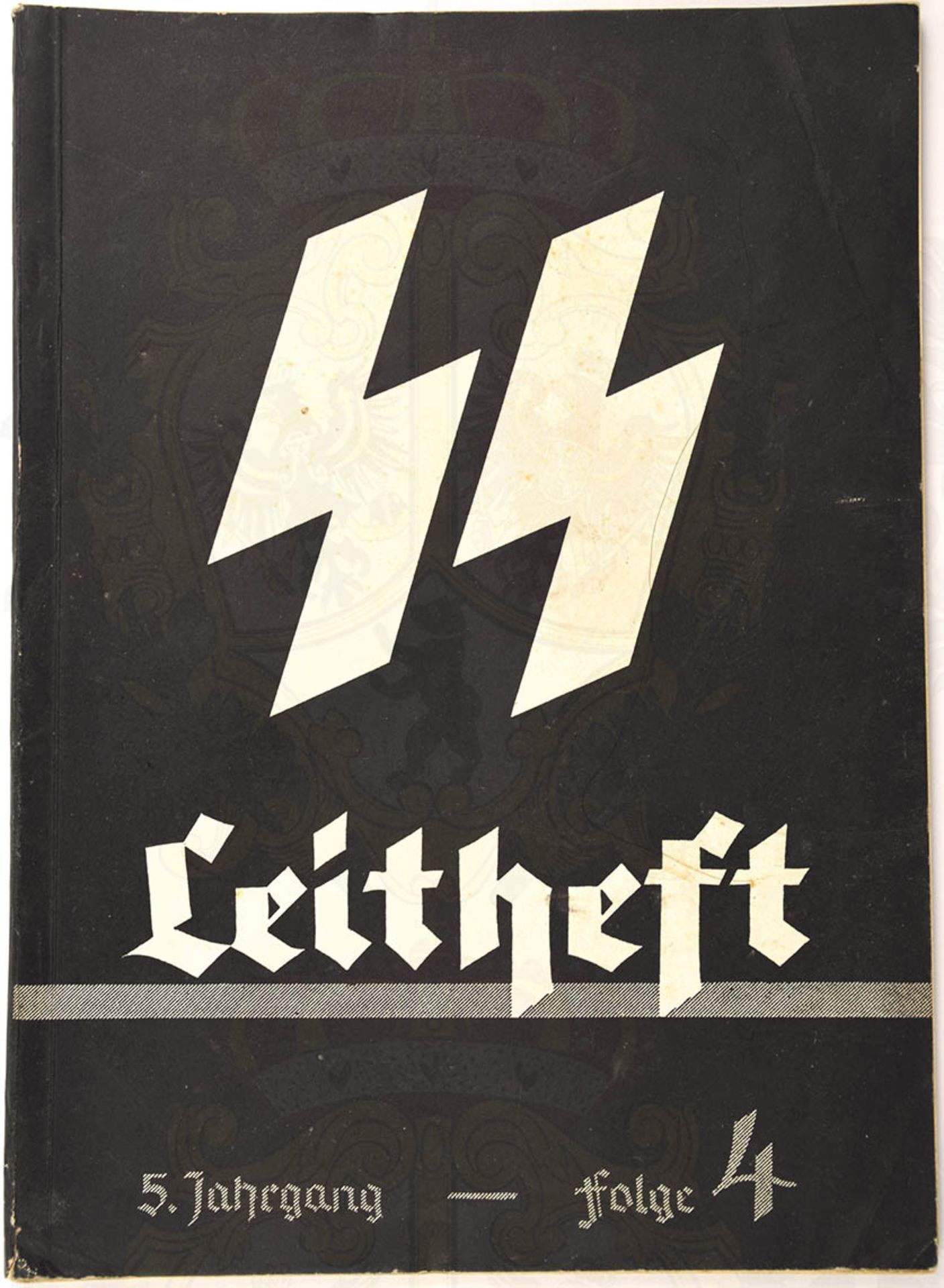 SS-LEITHEFT, 1944-Nr. 4, zahlr. Fotos, 46 Textseiten < 1074258F, Zustand: II, Los: 3214, Bereich: