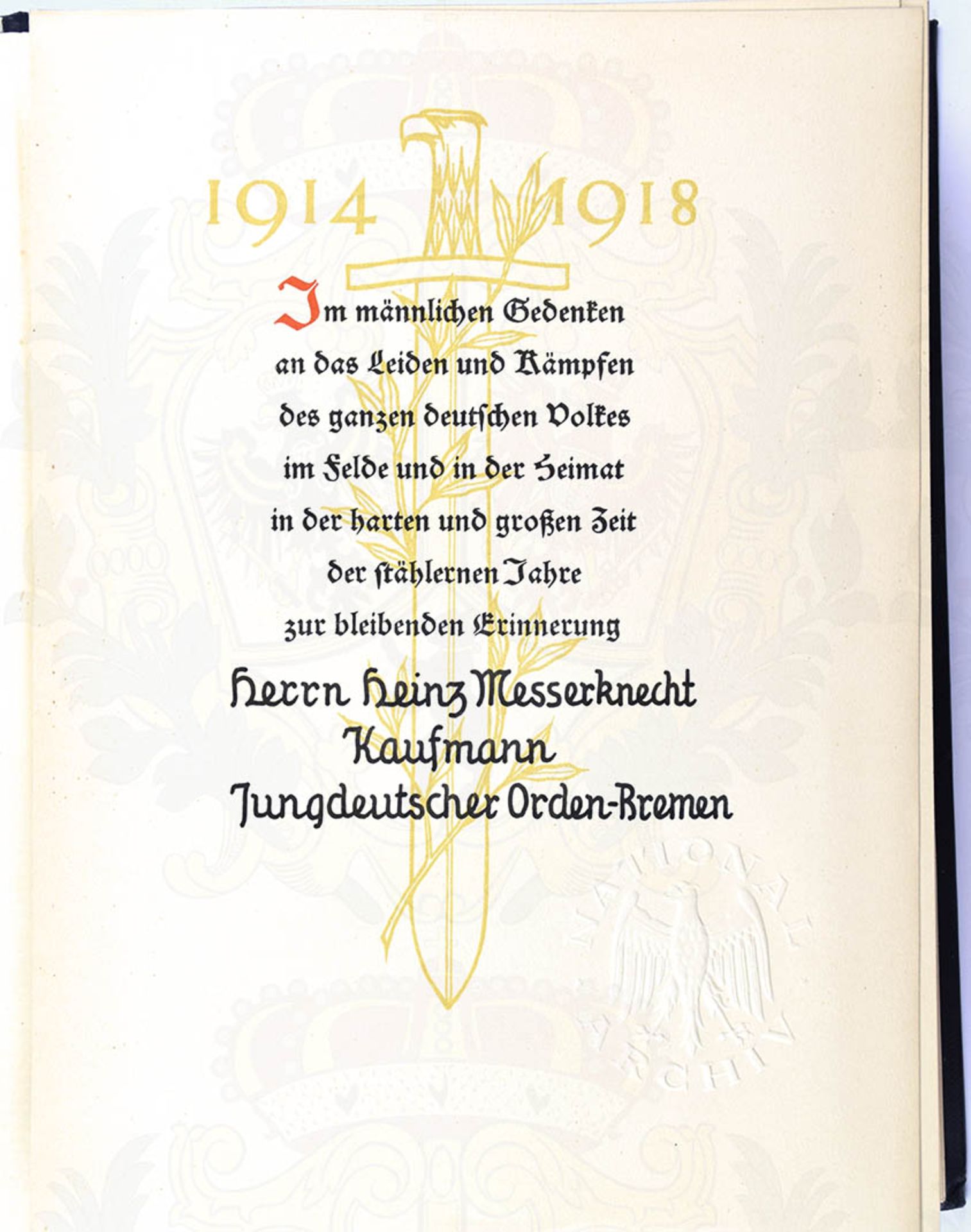 DIE STÄHLERNEN JAHRE - DAS DEUTSCHE BUCH VOM WELTKRIEG, National-Archiv, München 1929, 552 S., - Bild 3 aus 3