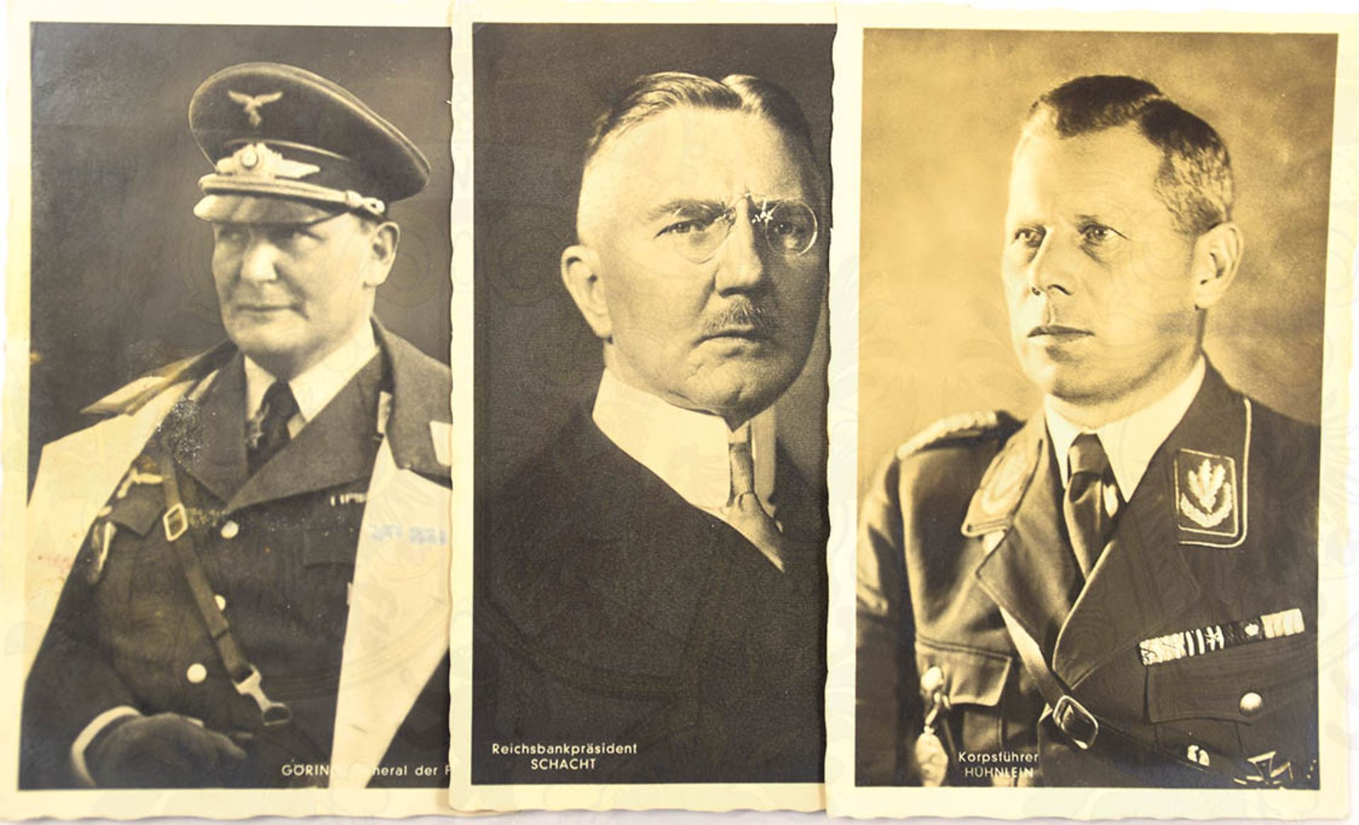 3 PORTRAIT-FOTO-AK: Gen. der Flieger H. Göring; Korpsführer des NSKK A. Hühnlein;