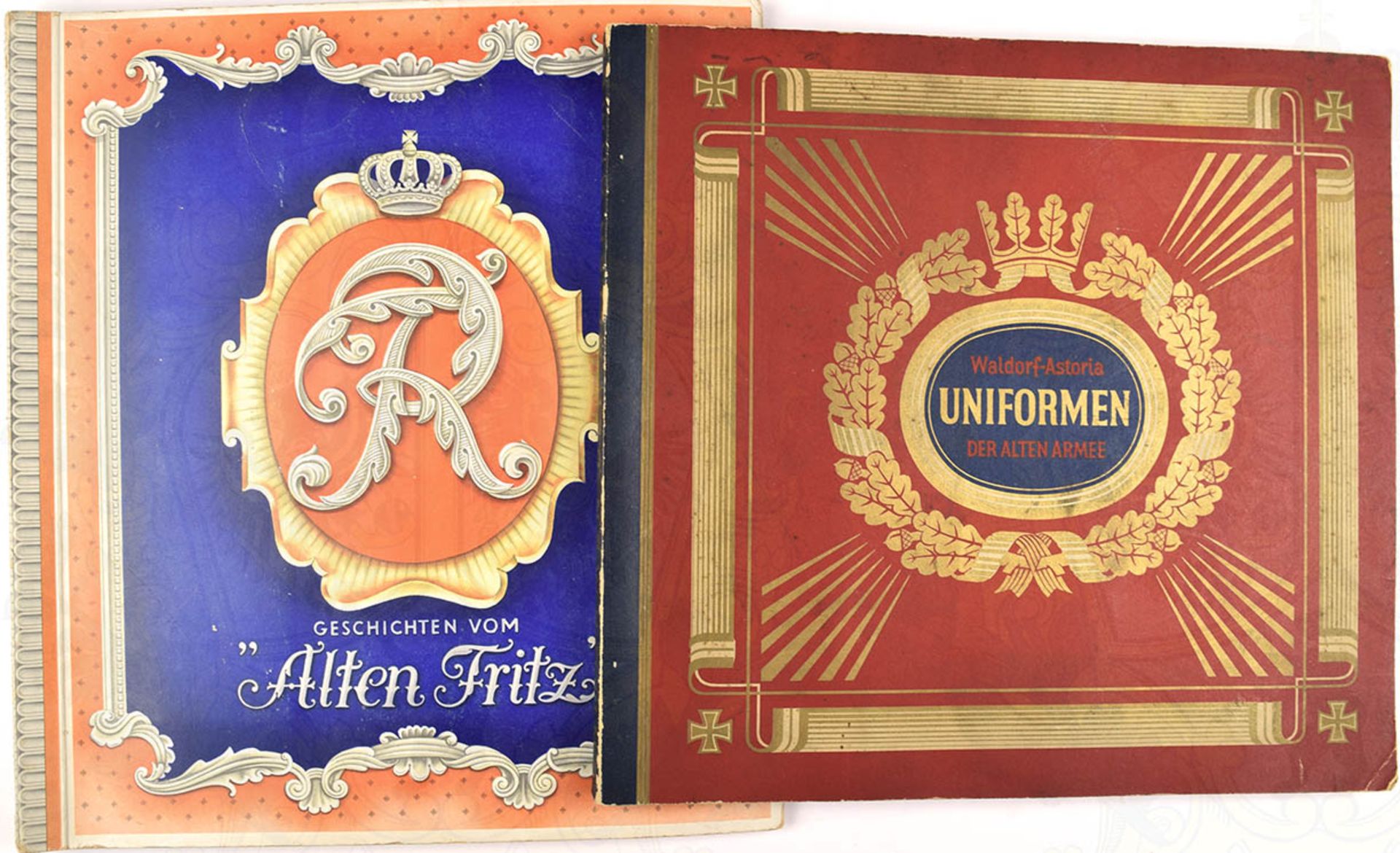 2 TITEL: "Geschichten vom Alten Fritz", Garbaty 1933, 250 farbige Bilder; "Uniformen der alten