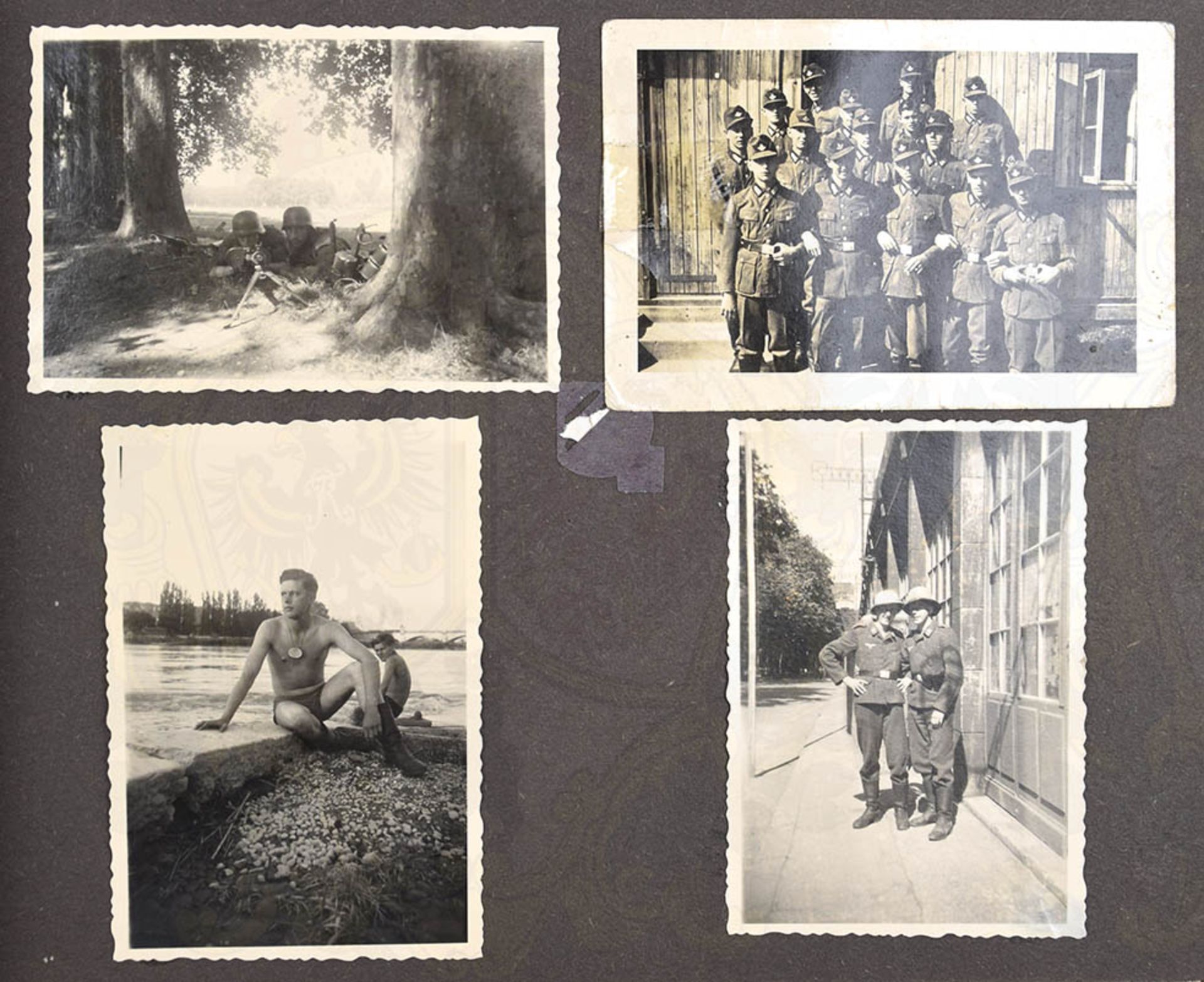 3 FOTOALBEN mit ca. 70 Aufnahmen, RAD, Heer u. Luftwaffe, 1939-43, RAD-Abt. 4/329 (Saar-Pfalz), - Bild 3 aus 3