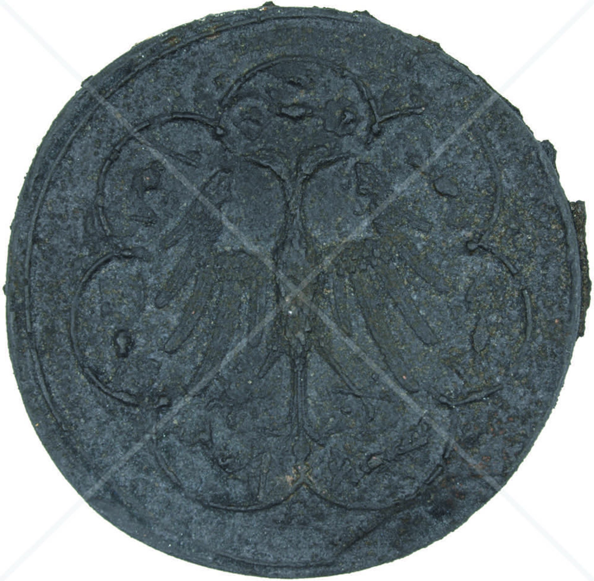 MÜNZSIEGEL KAISER FRIEDRICH III., (1415-93), doppelseitig, Abguss etwa Mitte 19. Jhd., Ø 13,5 cm, - Bild 2 aus 2