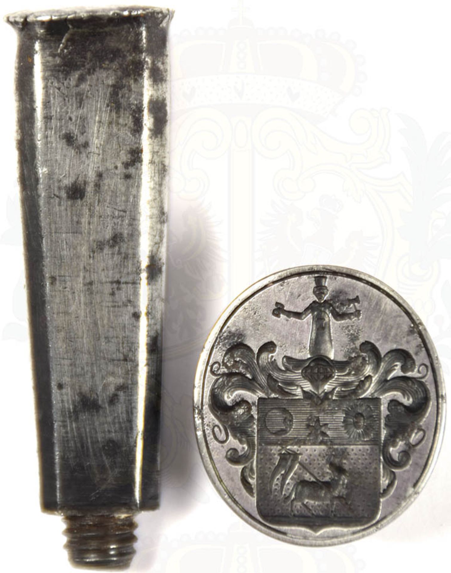 SIEGELPETSCHAFT, geteiltes Wappen m. Agnus Dei, (Lamm Gottes mit Siegesfahne bzw. Osterlamm),
